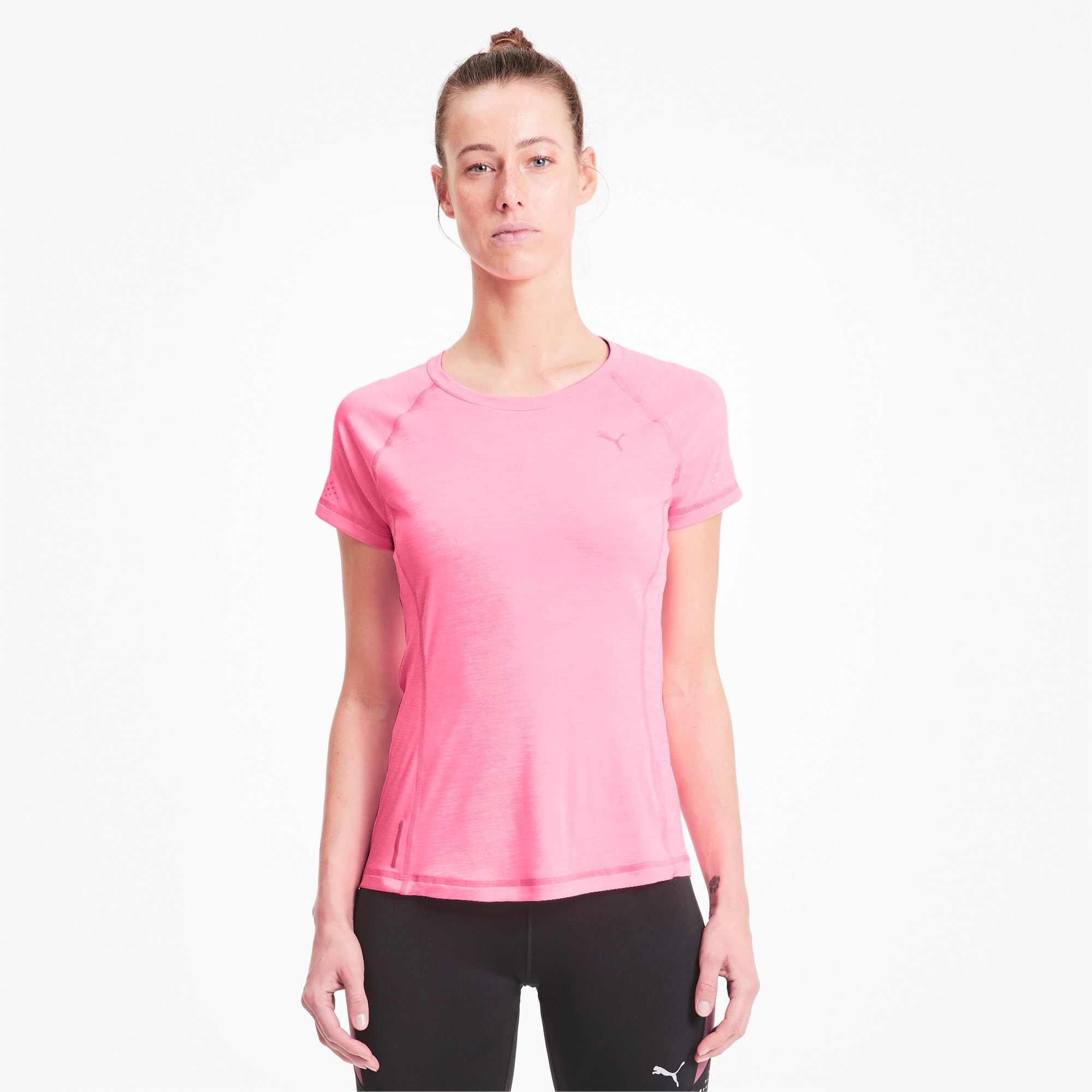 Puma公式 ランニング Id フィット ウィメンズ 半袖 Tシャツ レディース Luminous Peach プーマ Tシャツ トップス プーマ
