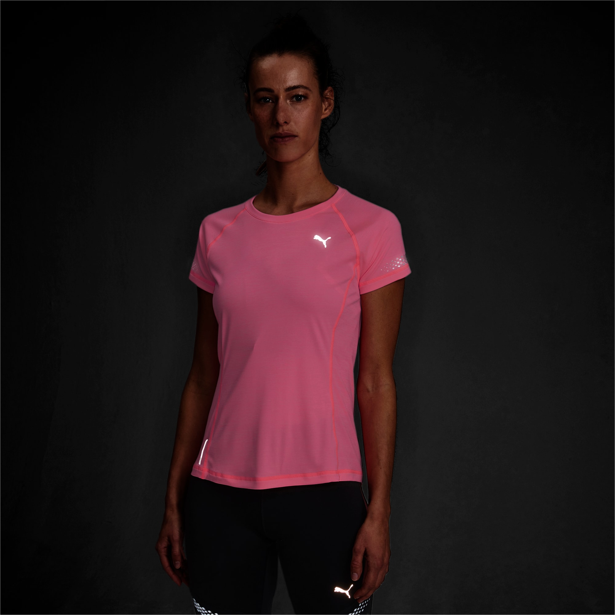 Puma公式 ランニング Id フィット ウィメンズ 半袖 Tシャツ レディース Luminous Peach プーマ Tシャツ トップス プーマ
