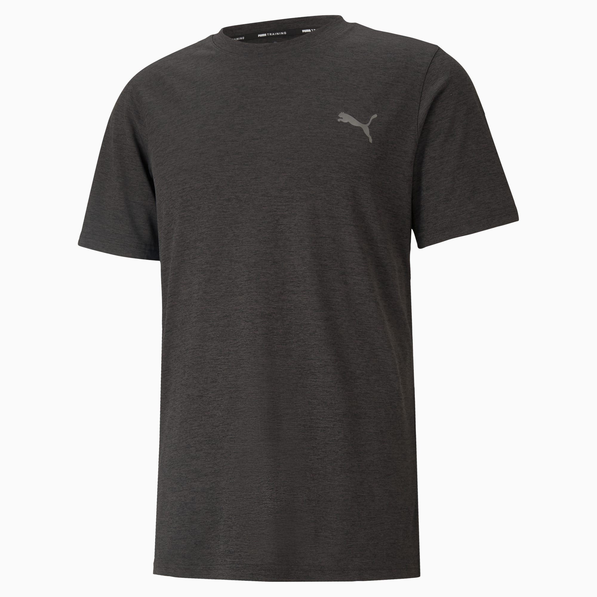 Favourite Heather Short Sleeve Men's Training Tee, Dark Gray Heather, large-SEA