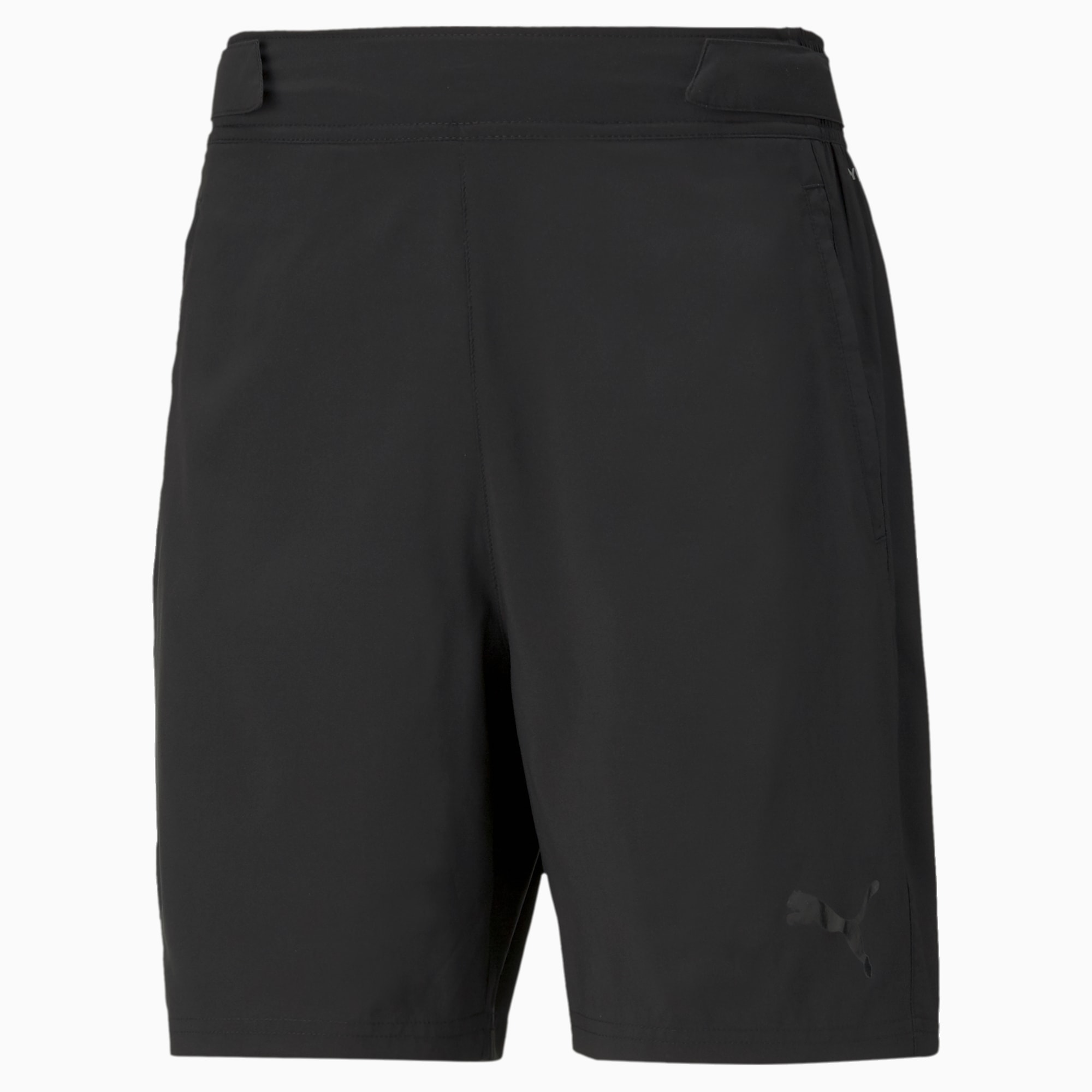 Black woven shorts discount