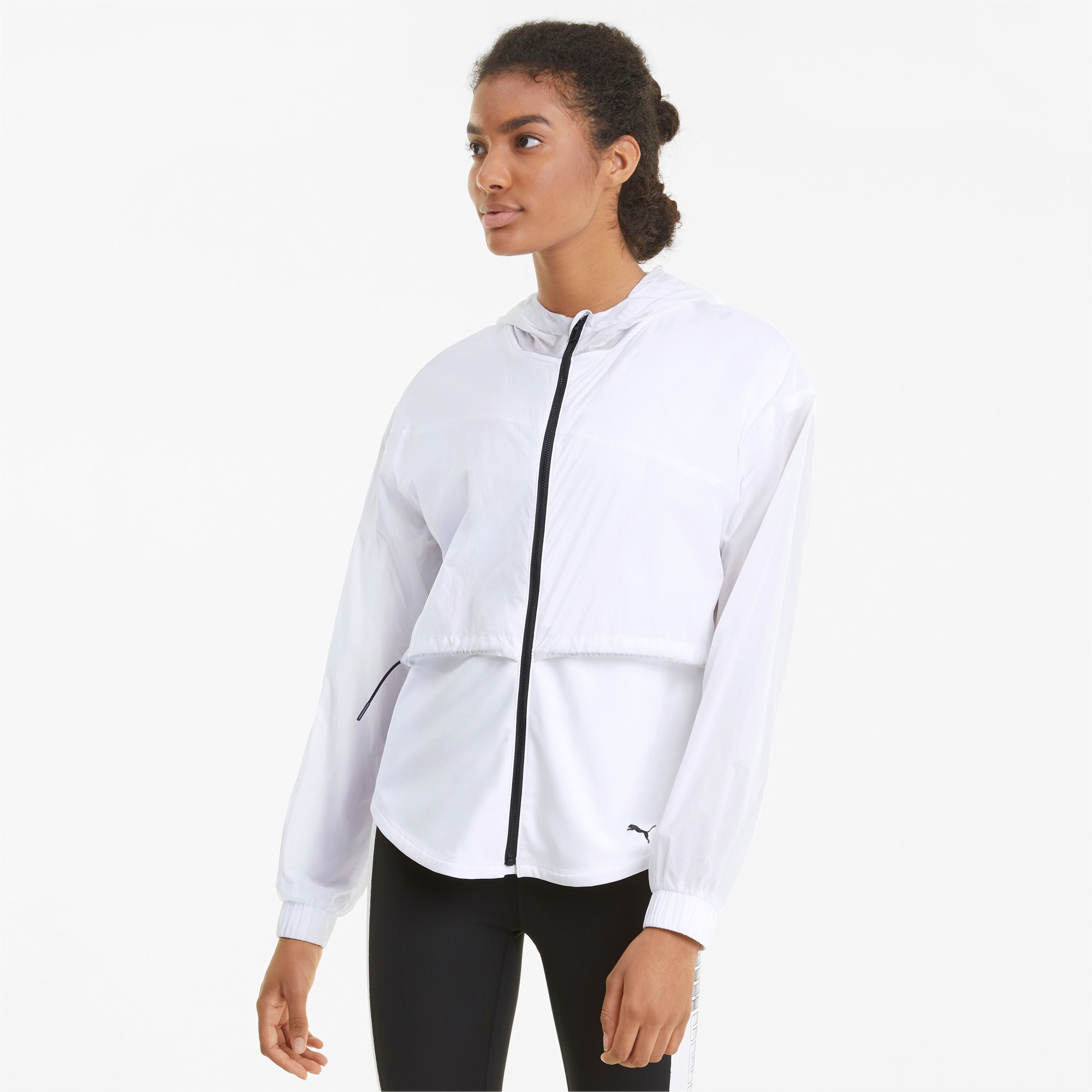 Puma white cheap windbreaker