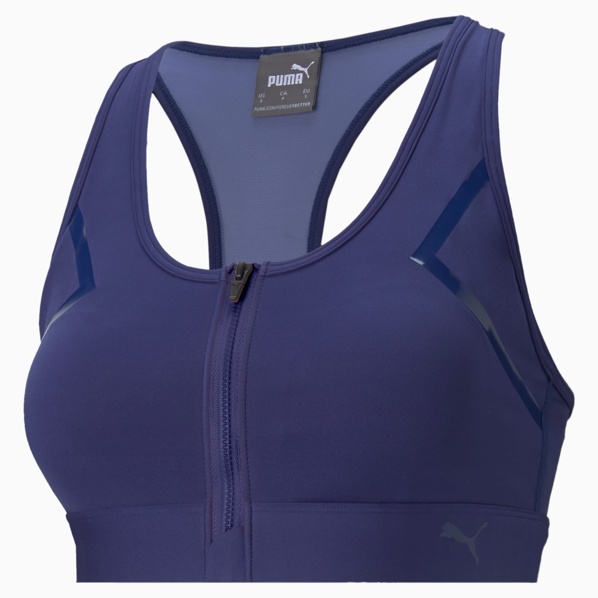 Buy Zivame High Impact Padded Front-Open Zipper Sports Bra - Blue Online