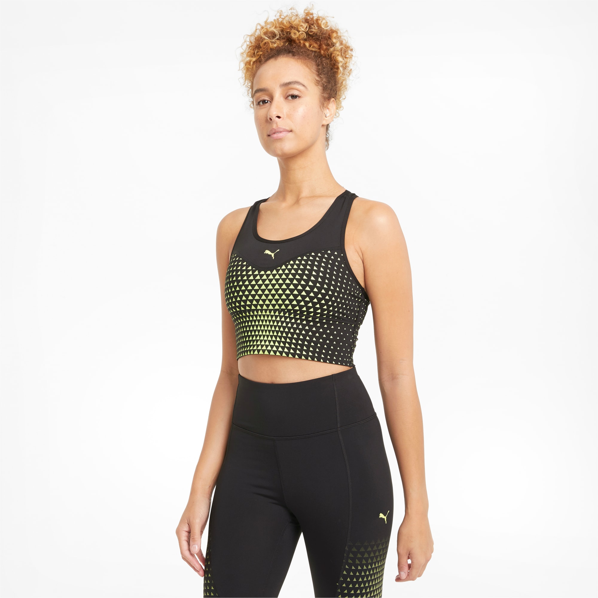 PUMA Soft Sports Crop Top Brassière Femme Black Medium