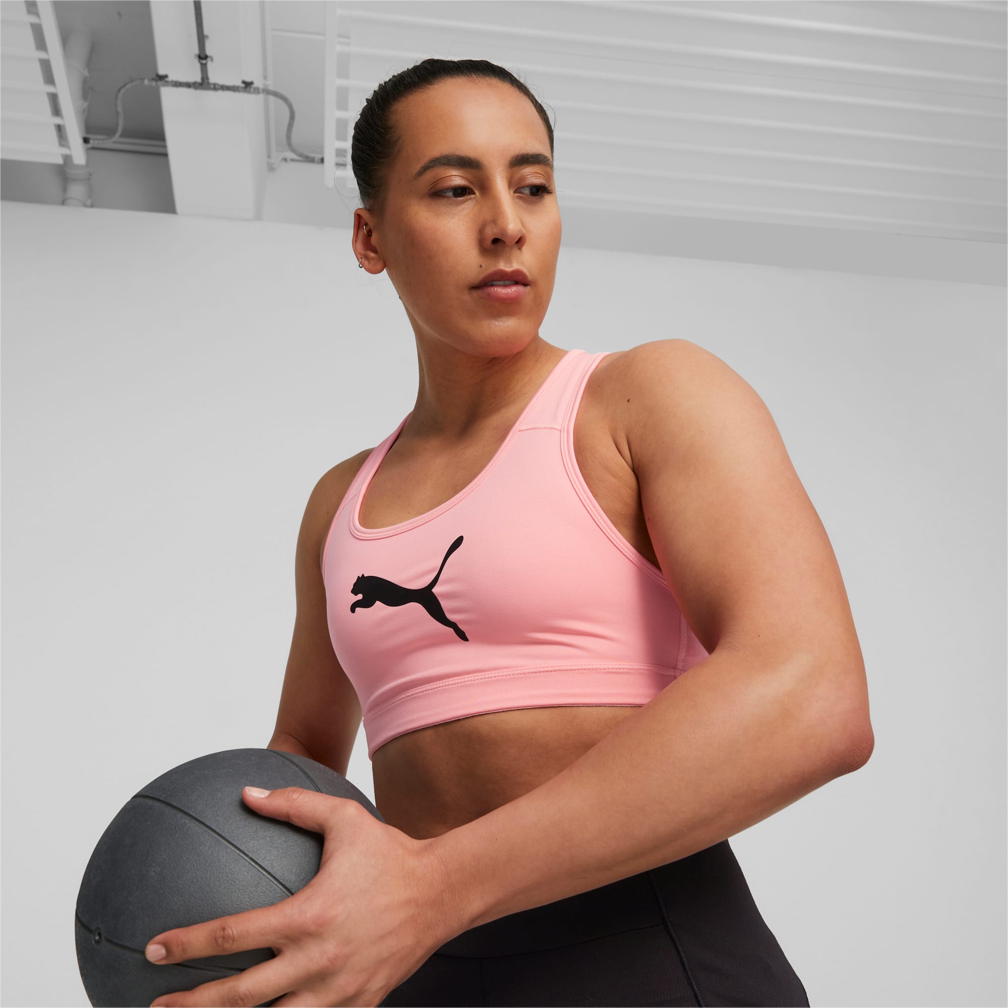 Top Puma 4Keeps Bra M, Puma, Regatas, ROSA CLARO