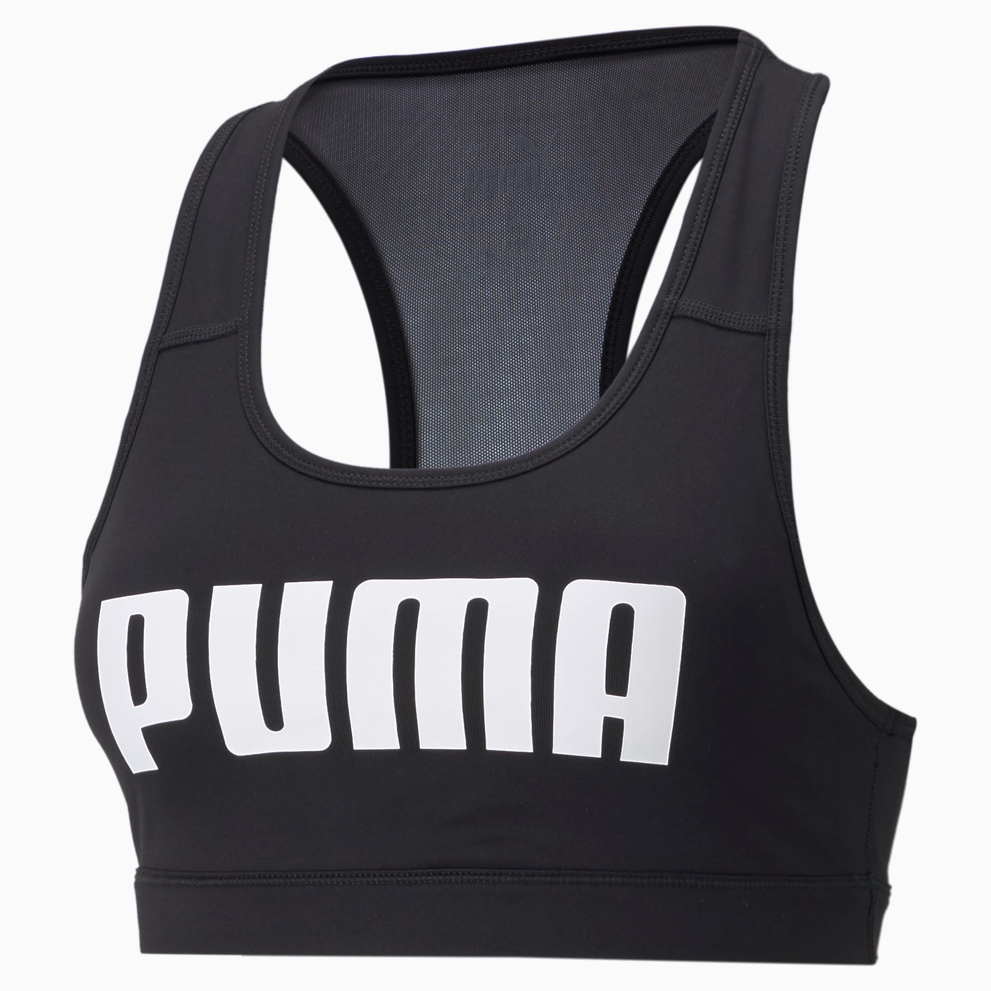 Puma Womens Mid Impact 4Keeps Graphic Bra - Black