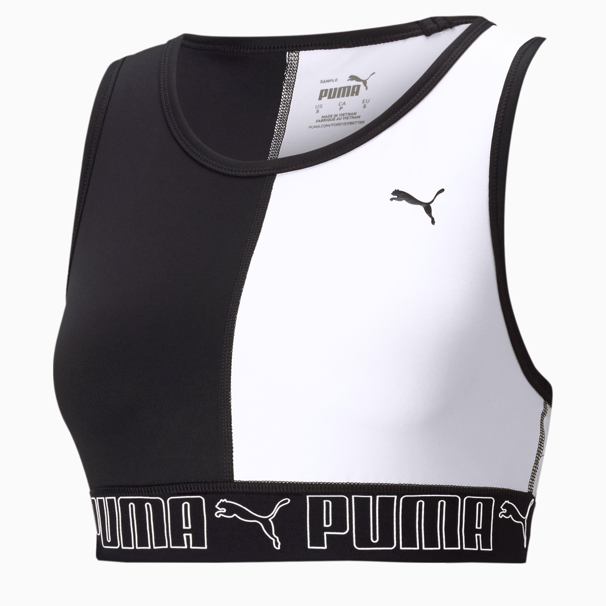 Puma Sports Training Crop Top Womens Navy Bra 517091 02