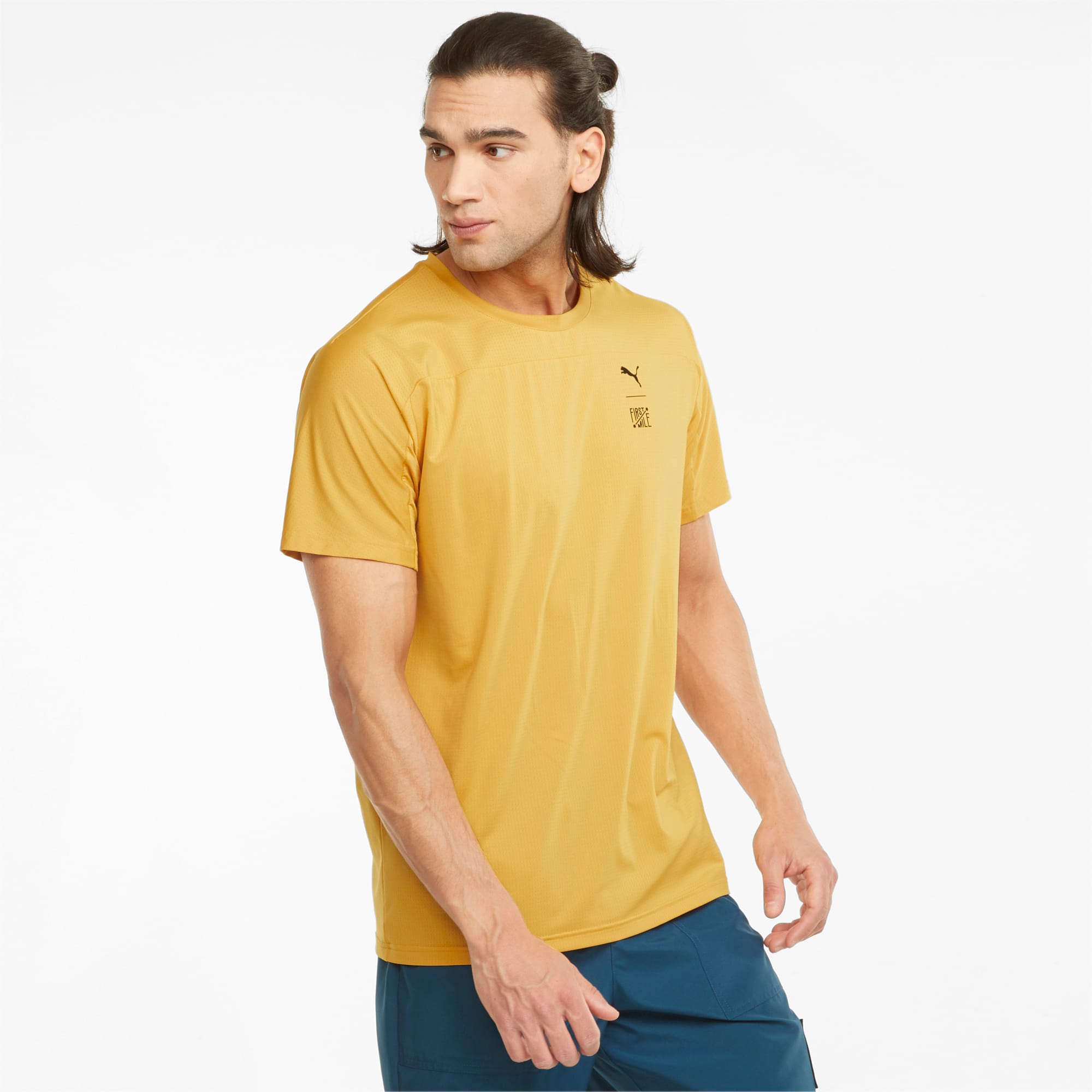 PUMA x FIRST MILE Men's Training Tee, Mineral Yellow, large-SEA