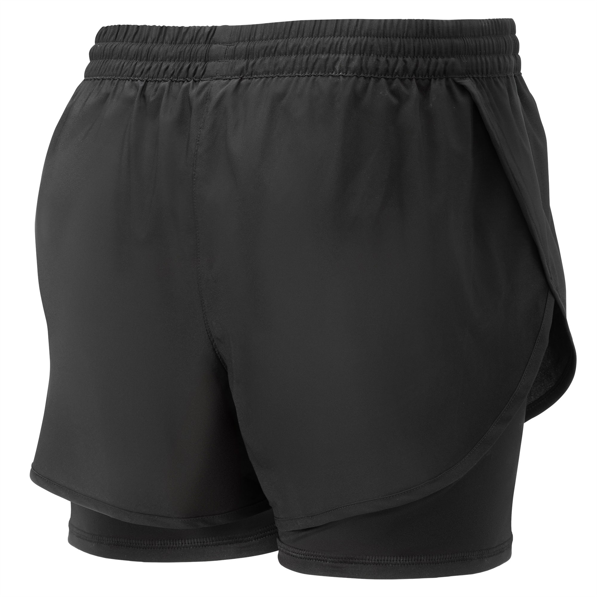 Cheetah Boys' Woven Shorts with Compression Liners, 2-Pack, Sizes