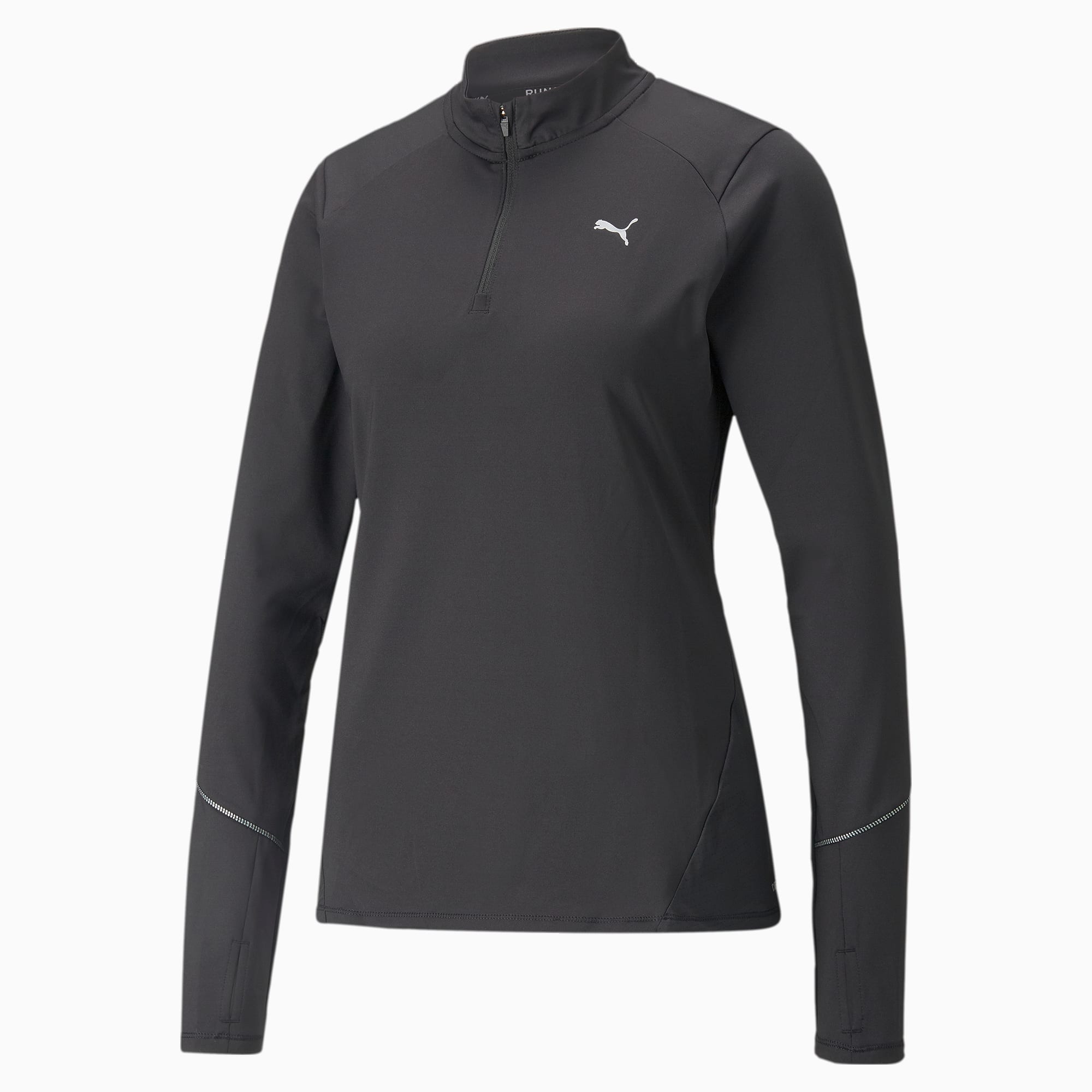 Half zip short best sale sleeve running top