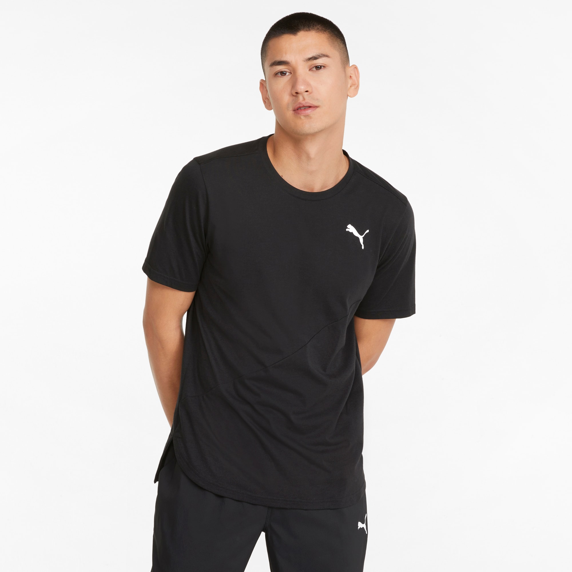 Puma Svart t-shirt med textlogga - 01 - Training Puma Move Animal