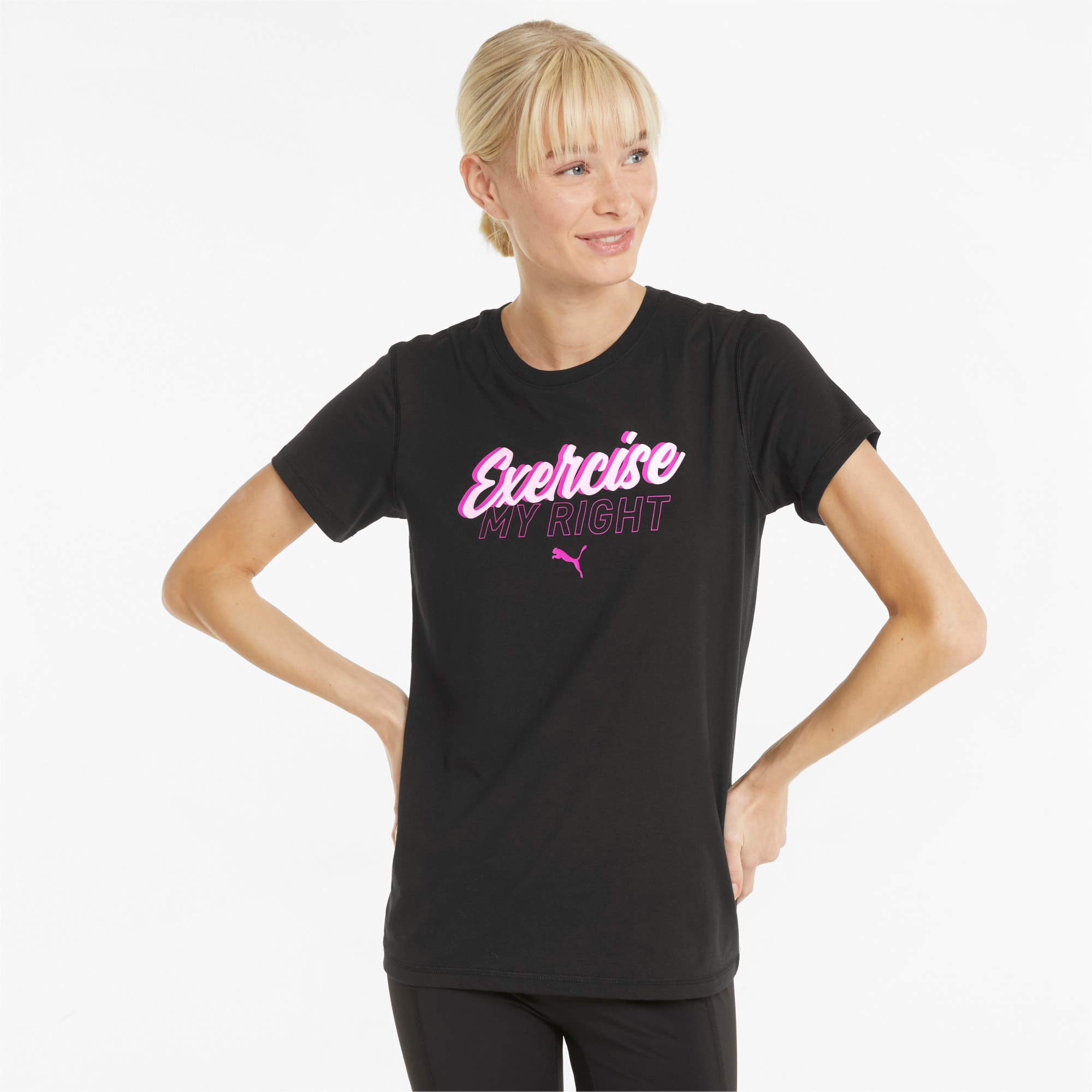 Graphic Slogan Women s Training Tee PUMA Shop All Puma PUMA