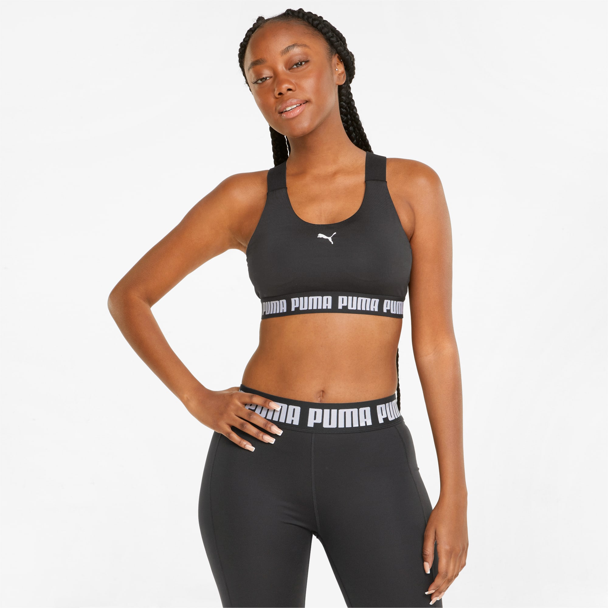 Puma black discount sports bra