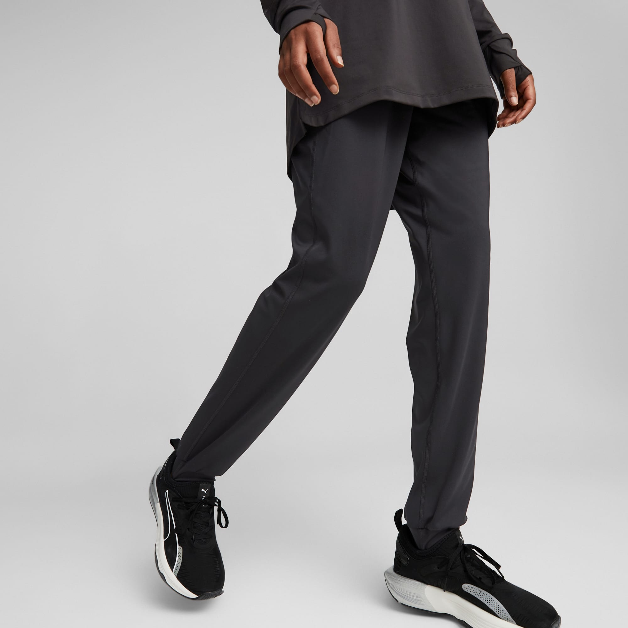 Puma Training modest activewear wide leg pants in black