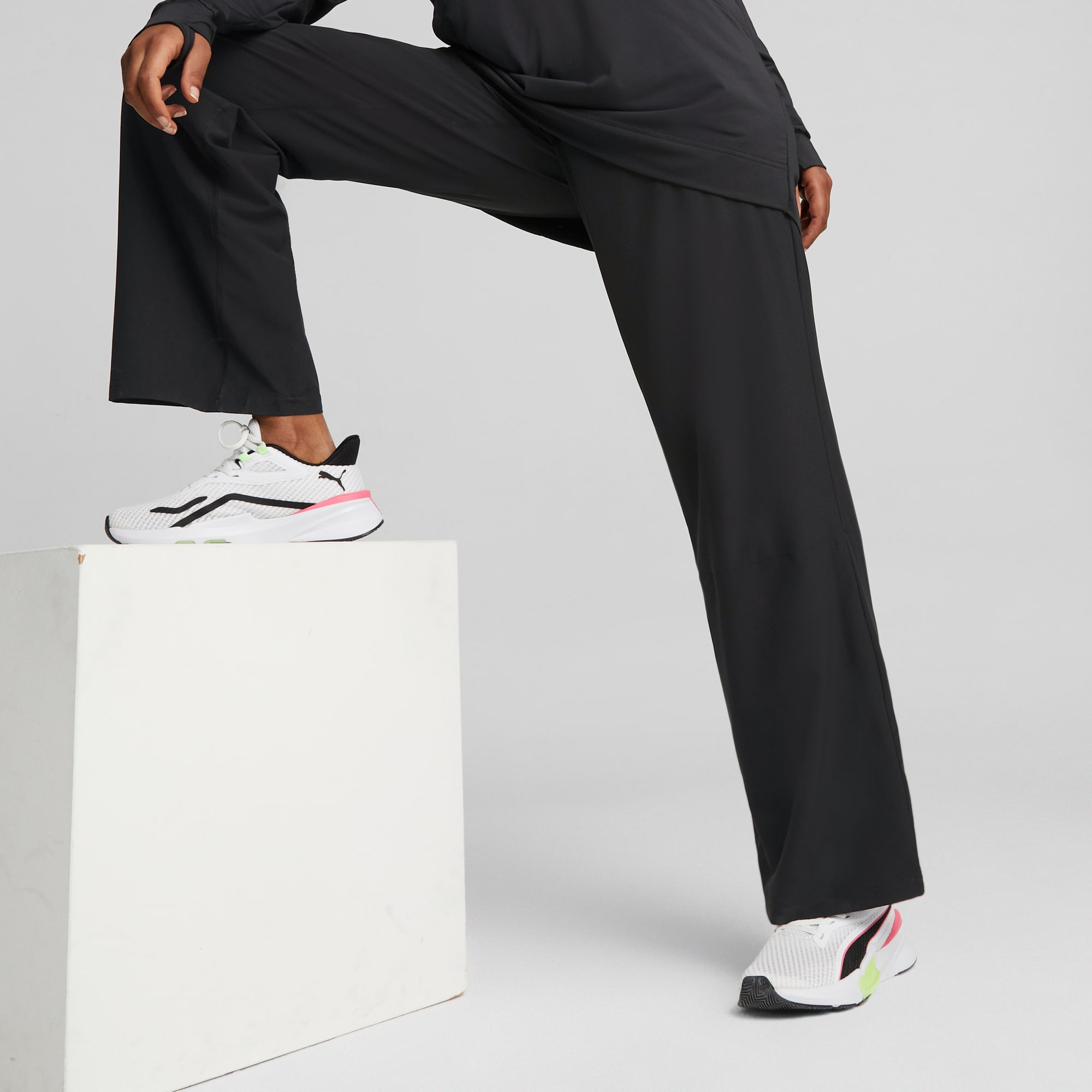 Puma Training modest activewear wide leg trousers in black