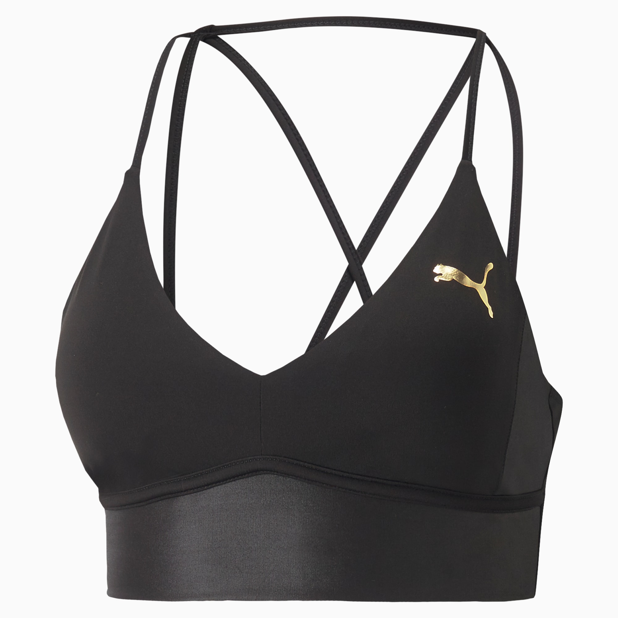 Puma X Pamela Reif Low Impact Luxe Women S Training Bra Puma Black Puma Underwear Puma Czech Republic