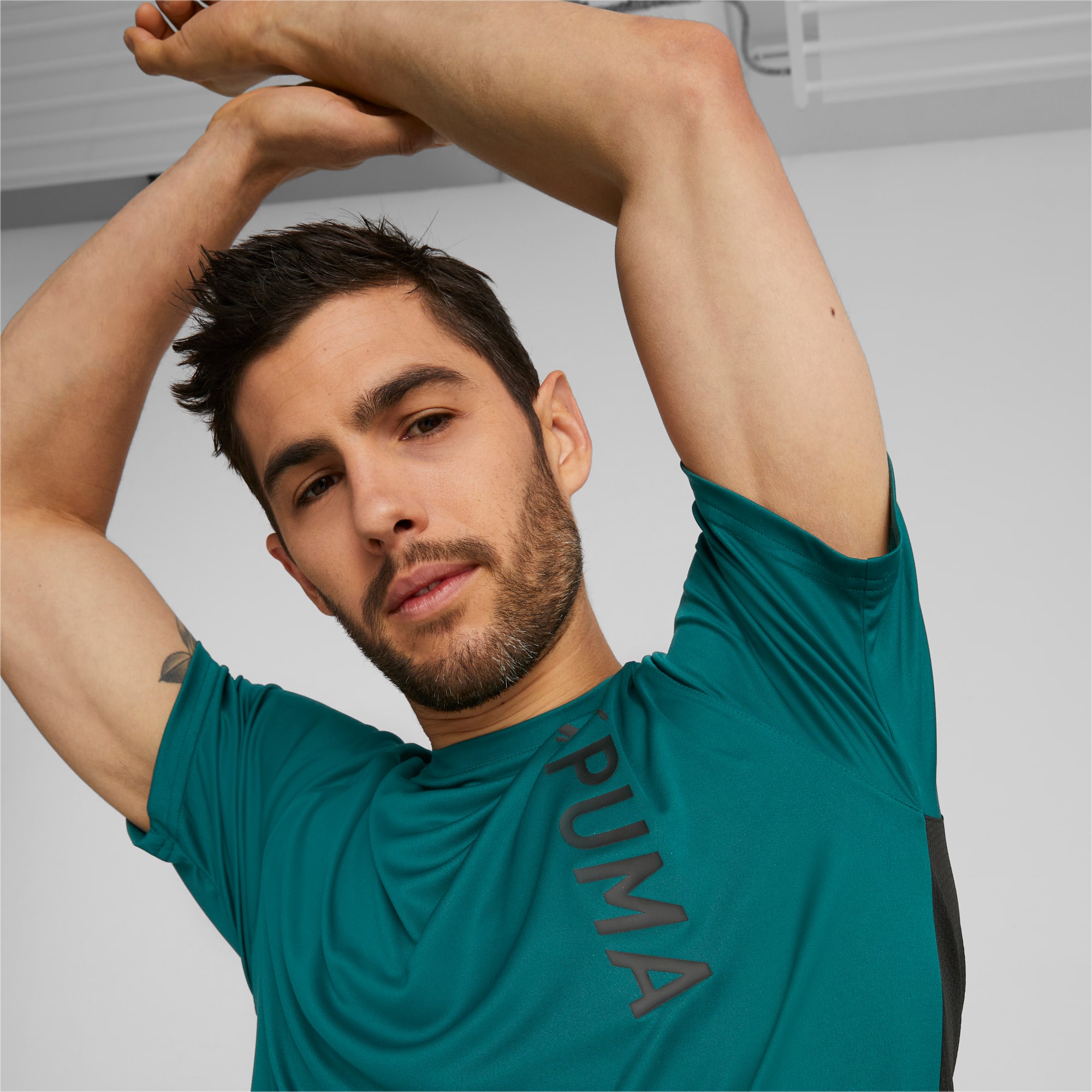 Fit Short Sleeve Training Tee Men, Varsity Green, large-SEA