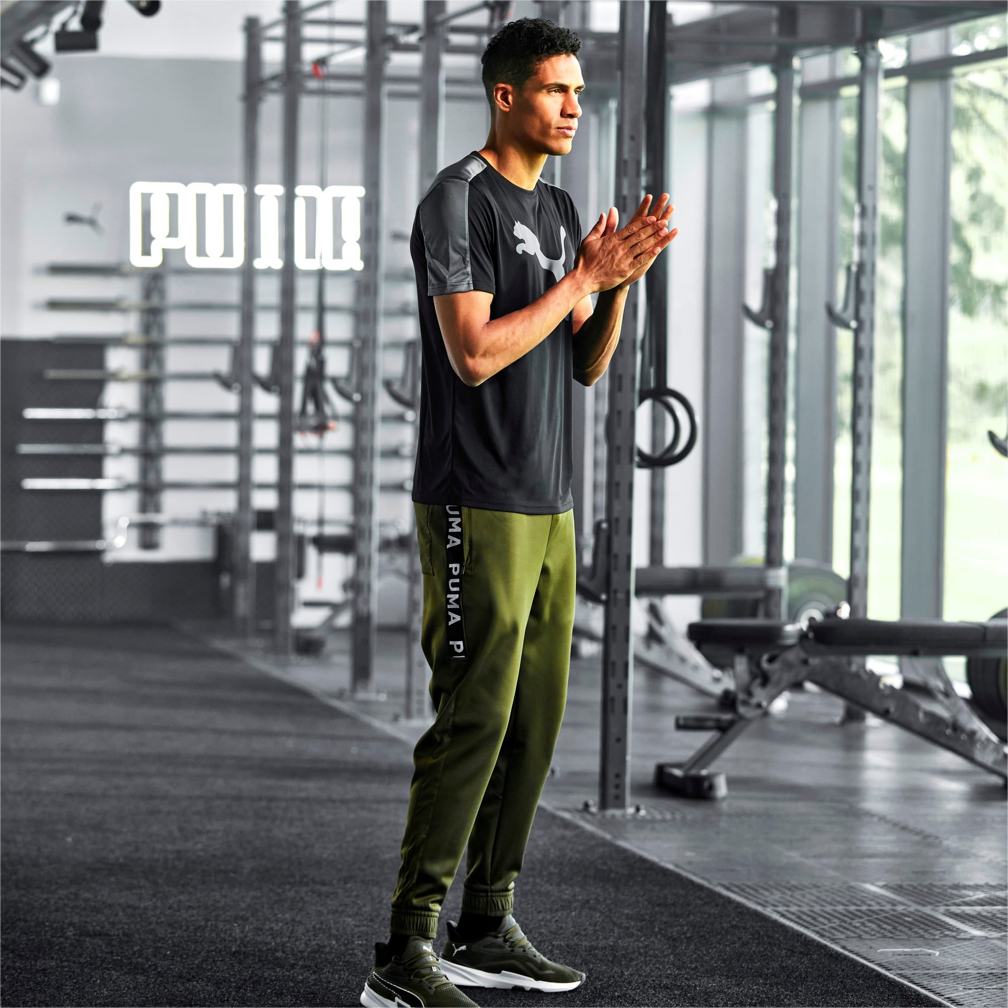Puma training joggers in green clearance