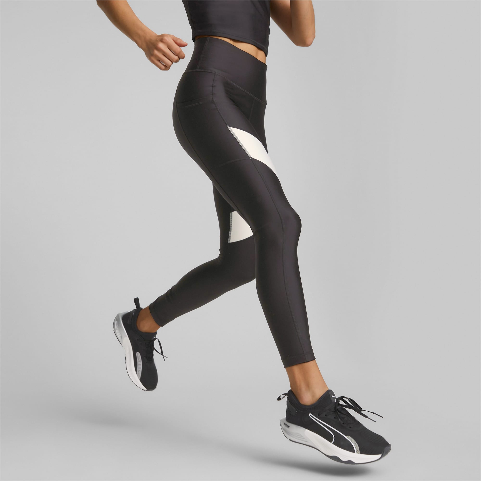 PUMA x FIRST MILE Women's 7/8 Running Leggings, PUMA Black, PUMA Clothing