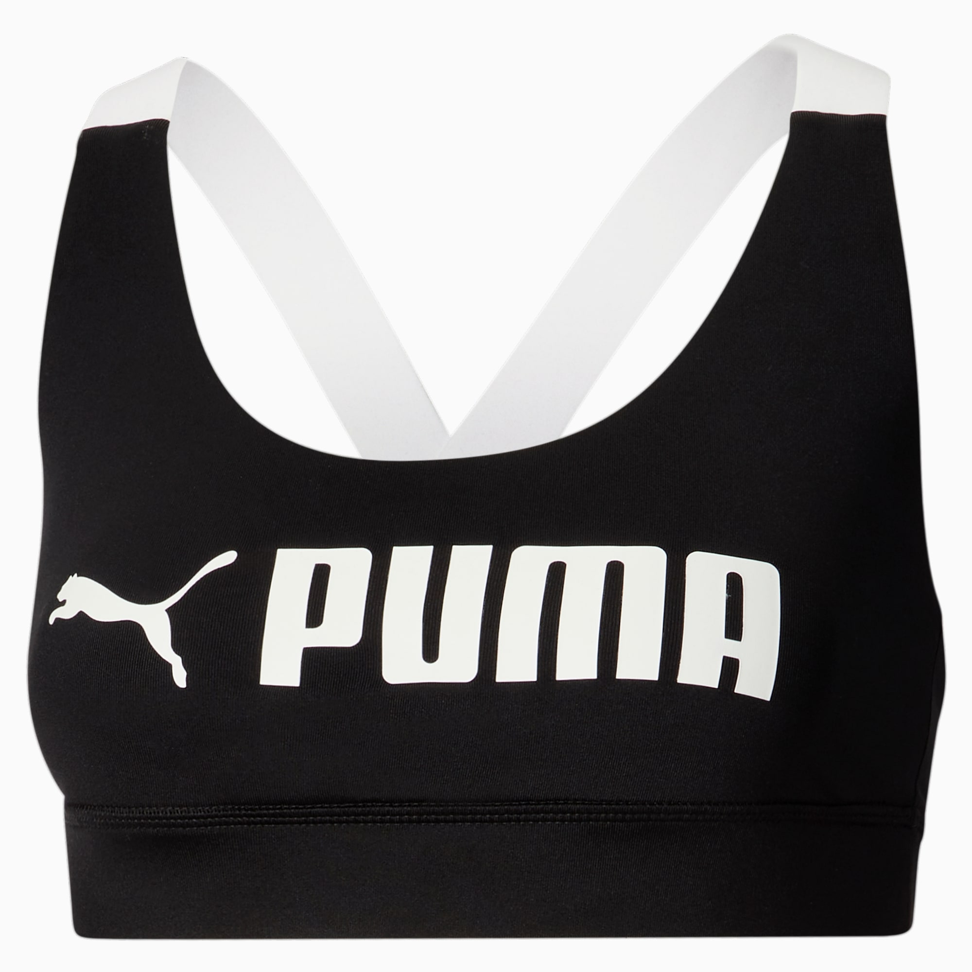 Puma Sports Bra 4Keeps NWT Med Impact Racerback Navy Blue/Pink Logo Non  Padded M in 2023