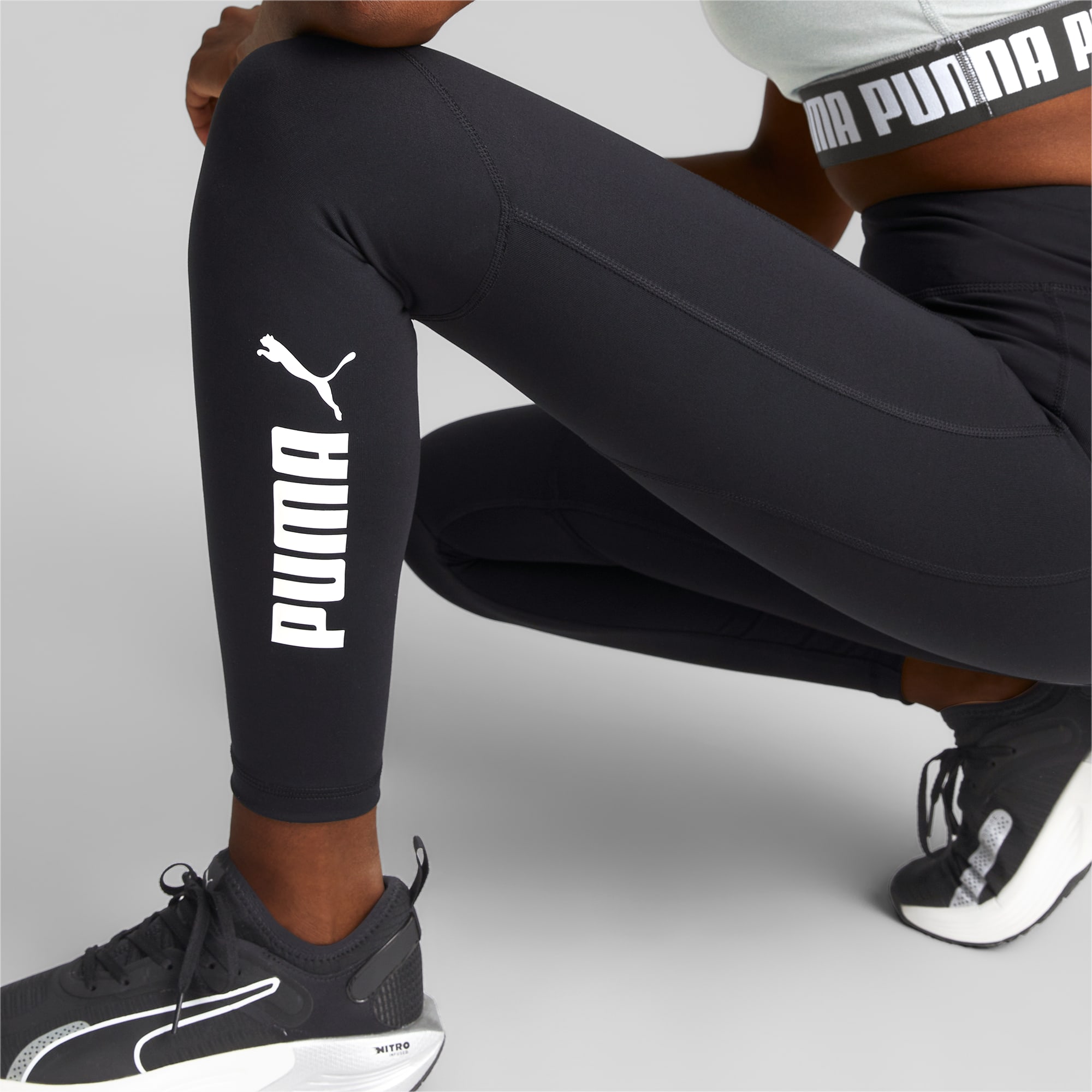 Puma Womens Favourite Logo High Waist 7/8 Training Tights - Black