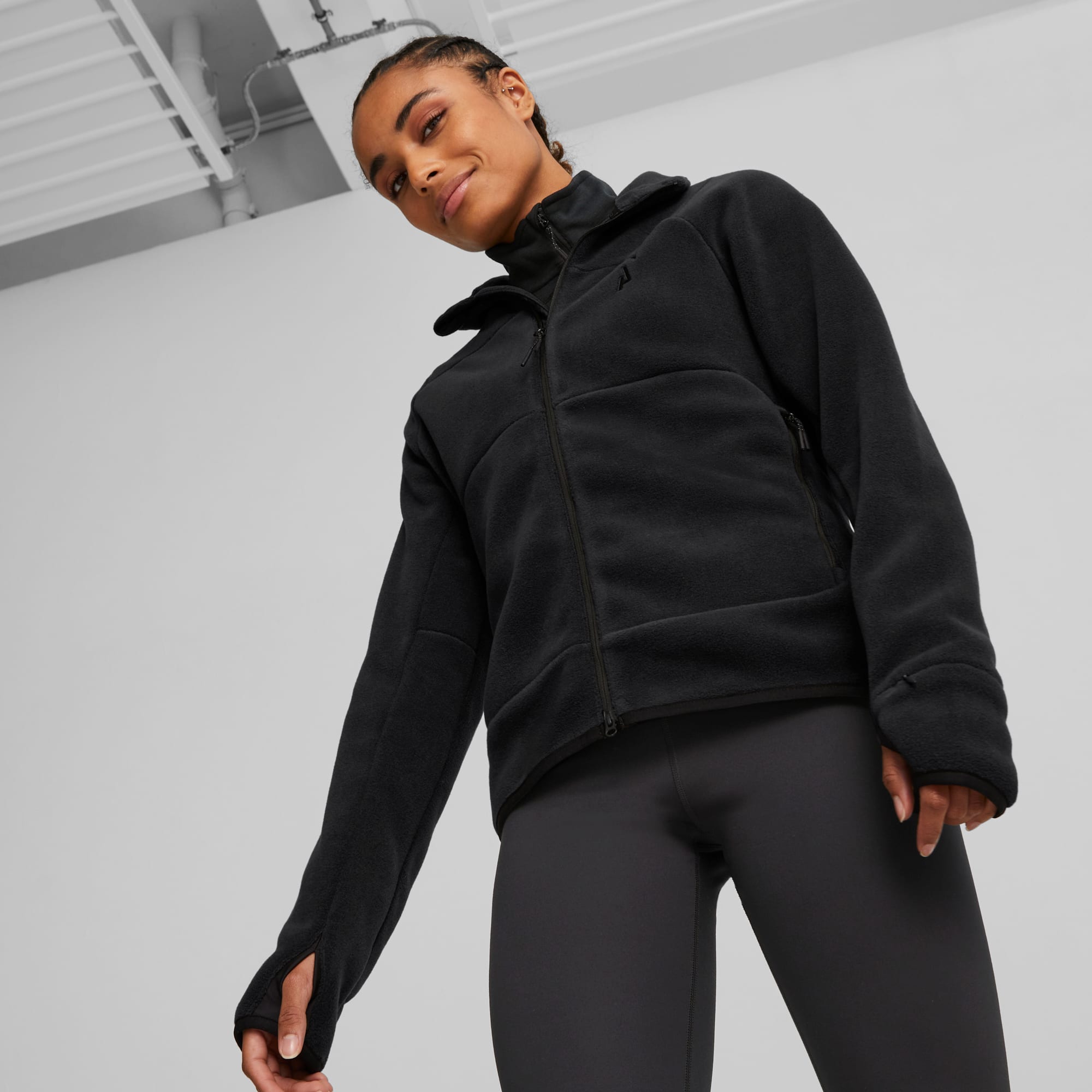 Chamarra puma negra discount mujer