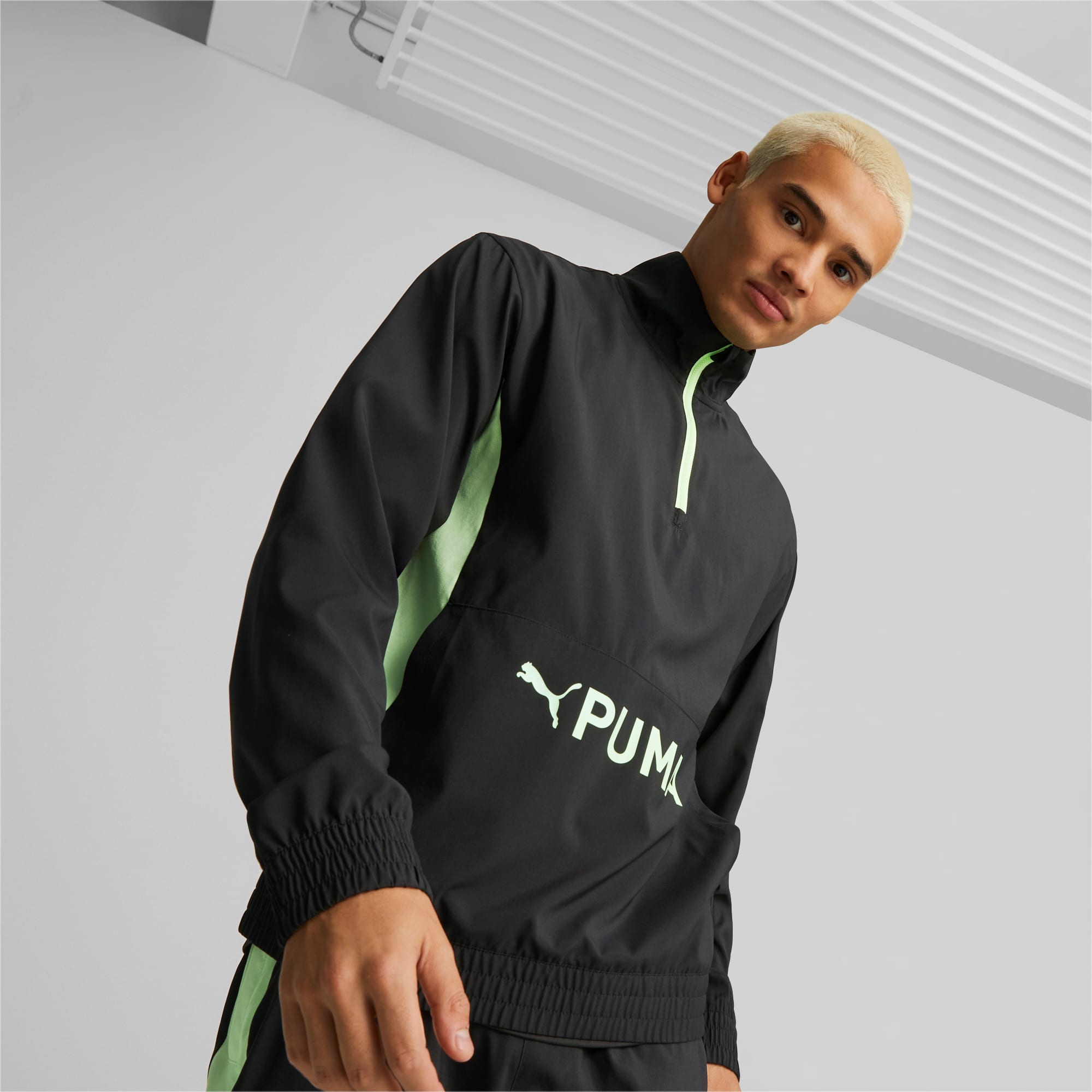 Begraafplaats Recyclen postzegel PUMA Fit Woven Half-Zip Training Jacket Men | green | PUMA