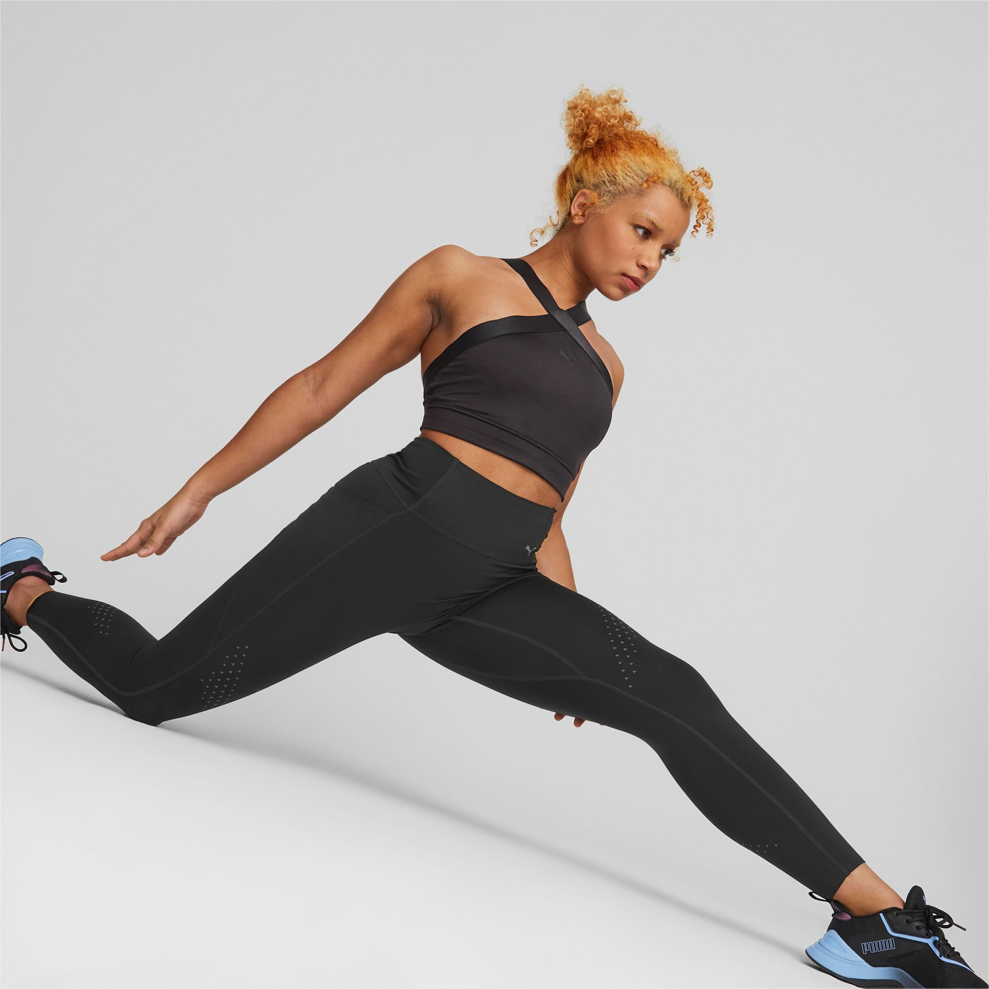 Allure Fitness Set Push-Up Effect Leggings with Sports Bra in Zebra Print  Black