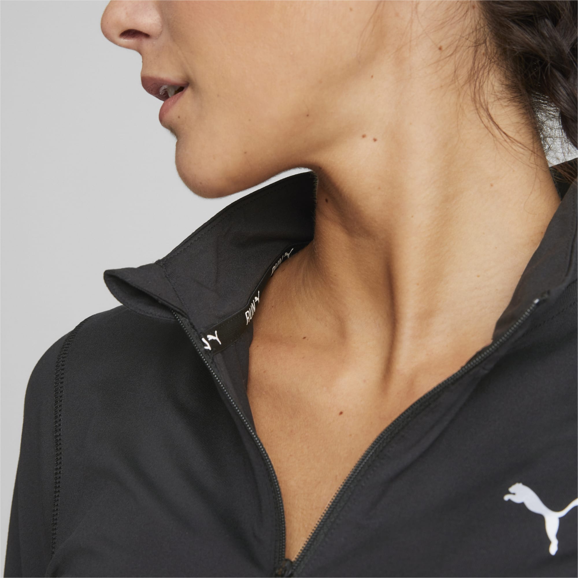 RUN FAVOURITE Quarter Zip Women s Running Top PUMA Black PUMA Shoes PUMA