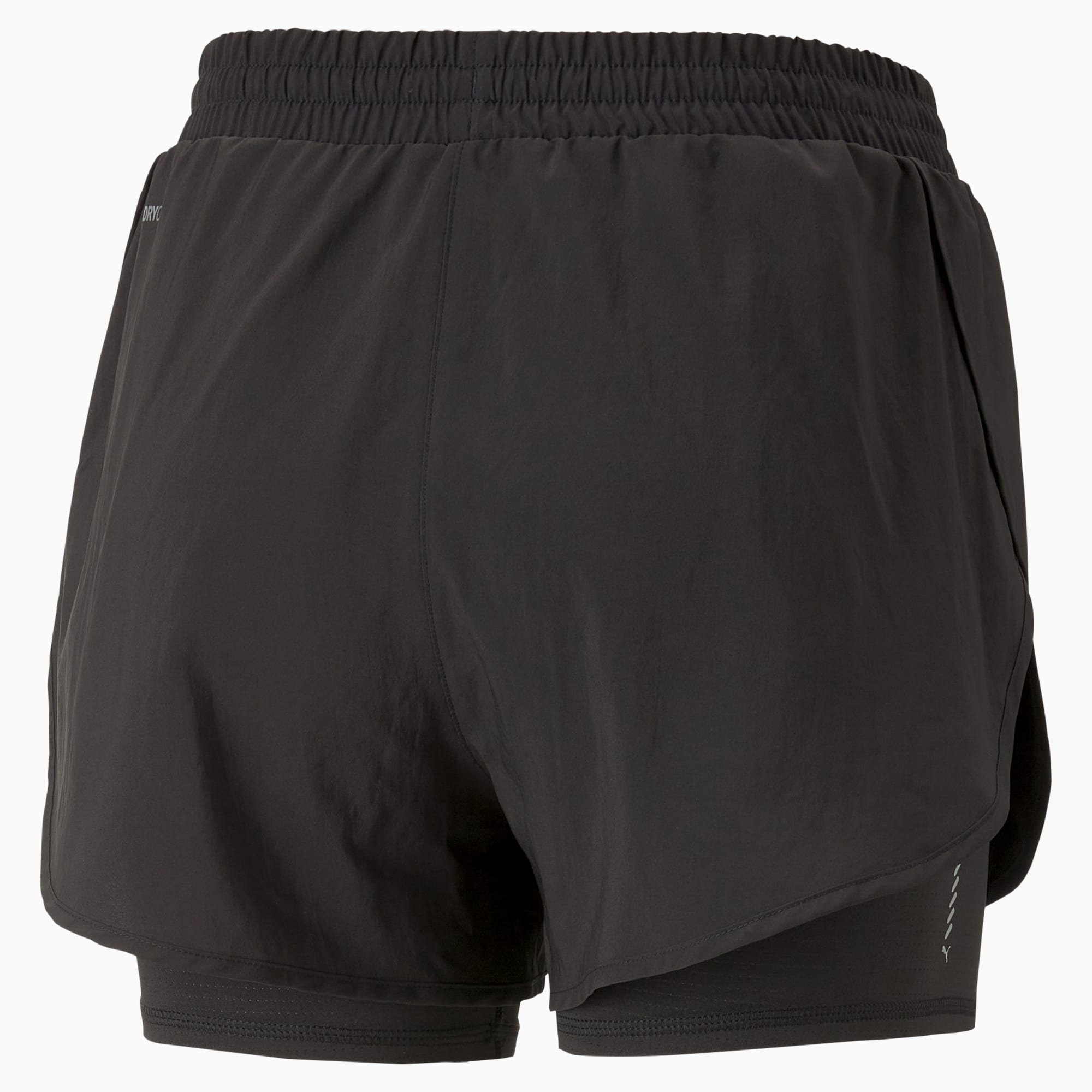 Short Running 2 en 1 Onder Jaune Fluo