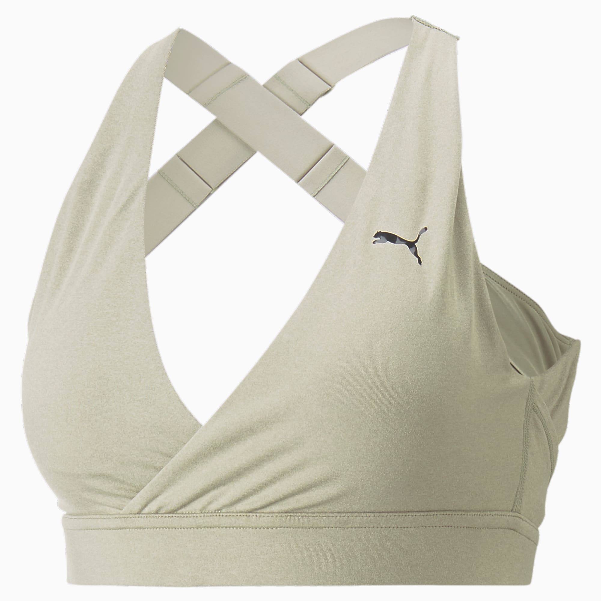 Buy Puma Mid Impact Yogini Cross Over Bra - Black