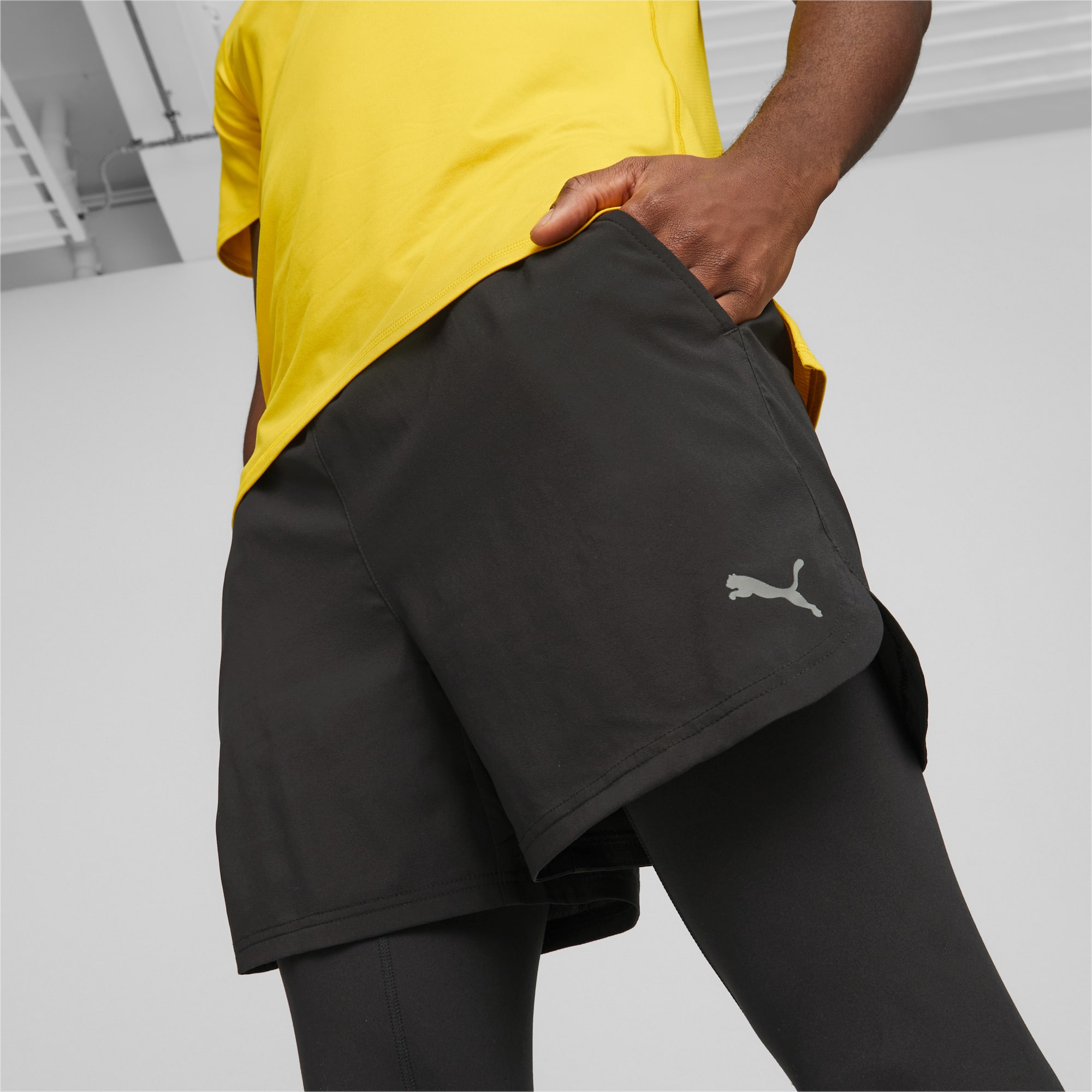 Men's Yellow Athletic & Workout Shorts