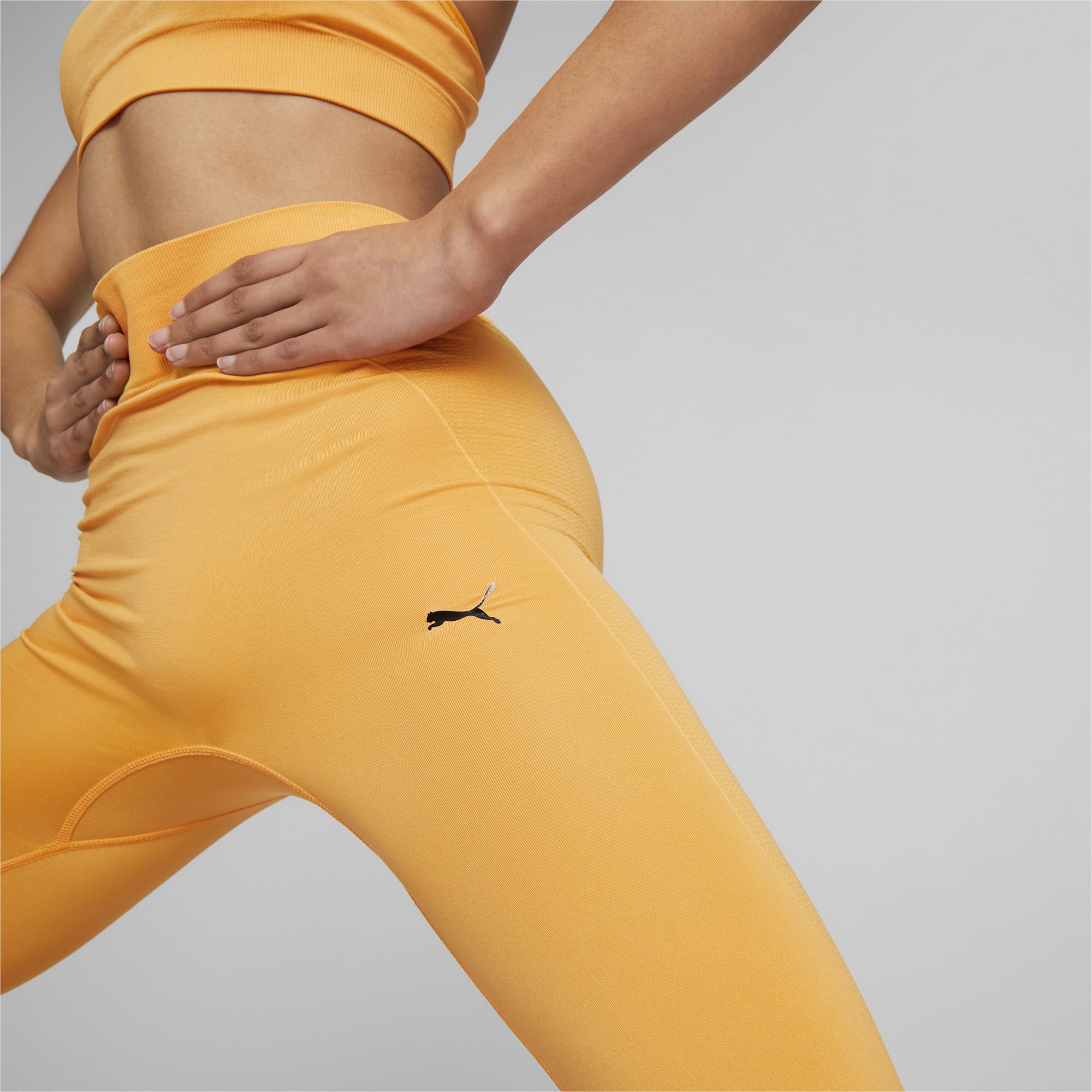 Blue and yellow puma cheap leggings