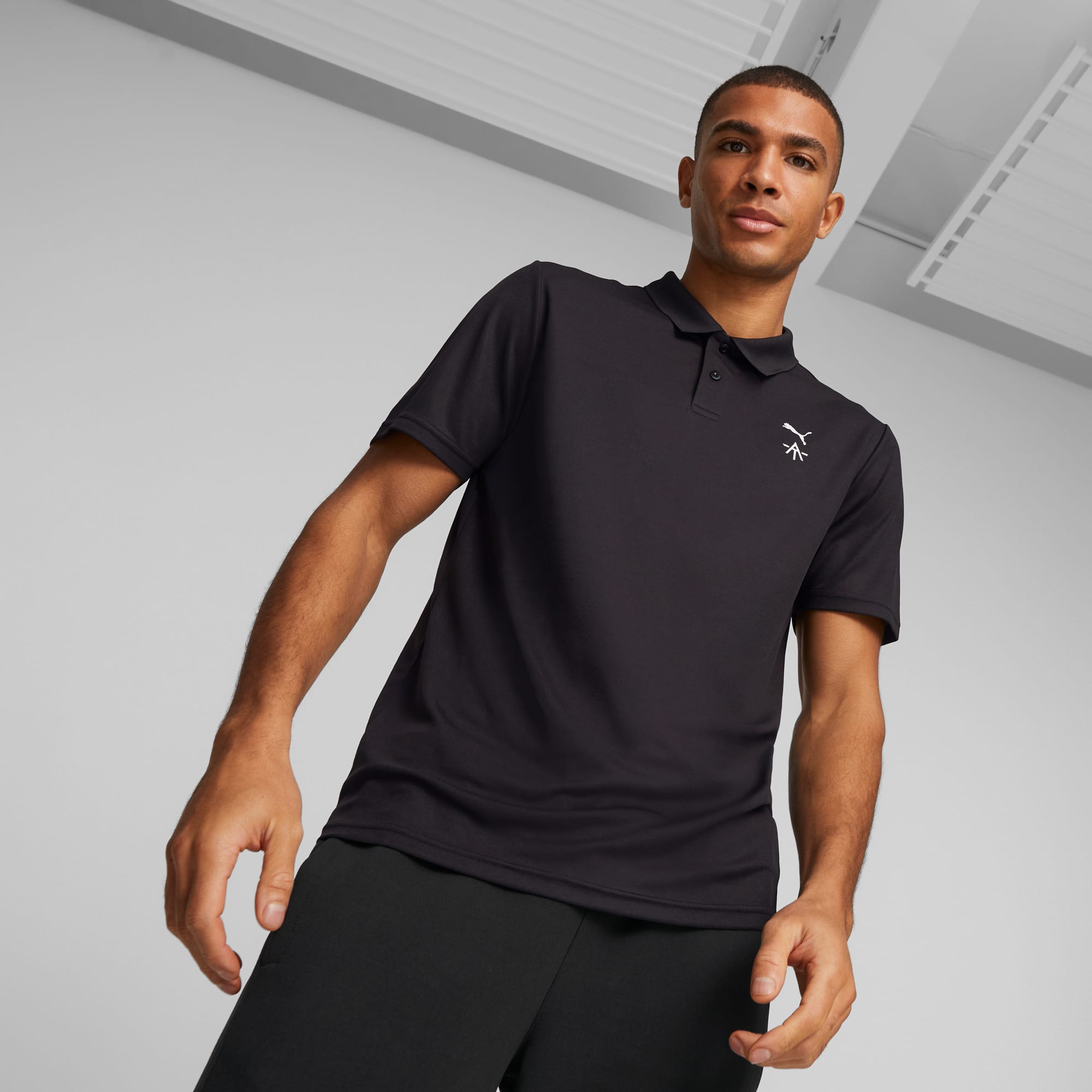 Puma pique polo hot sale
