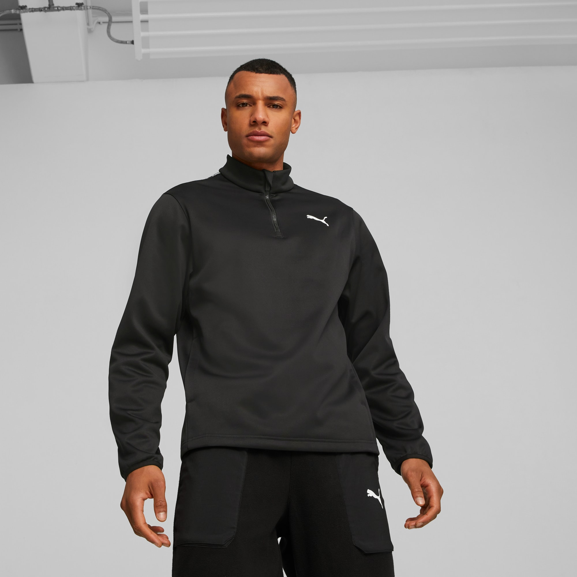 Puma essentials quarter zip top mens clearance