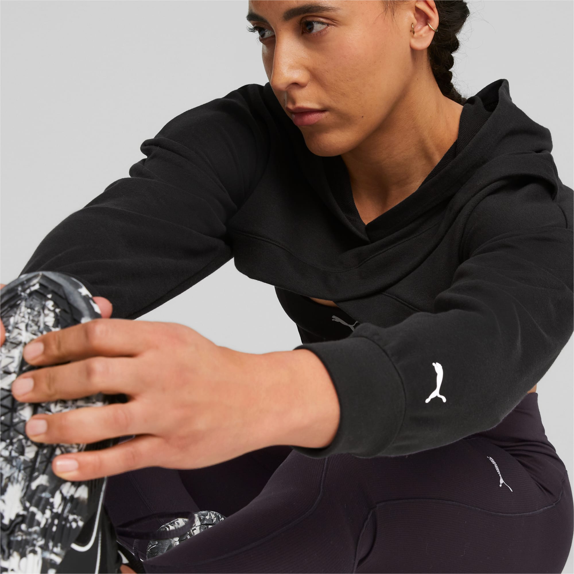 Puma women's cropped hoodie on sale
