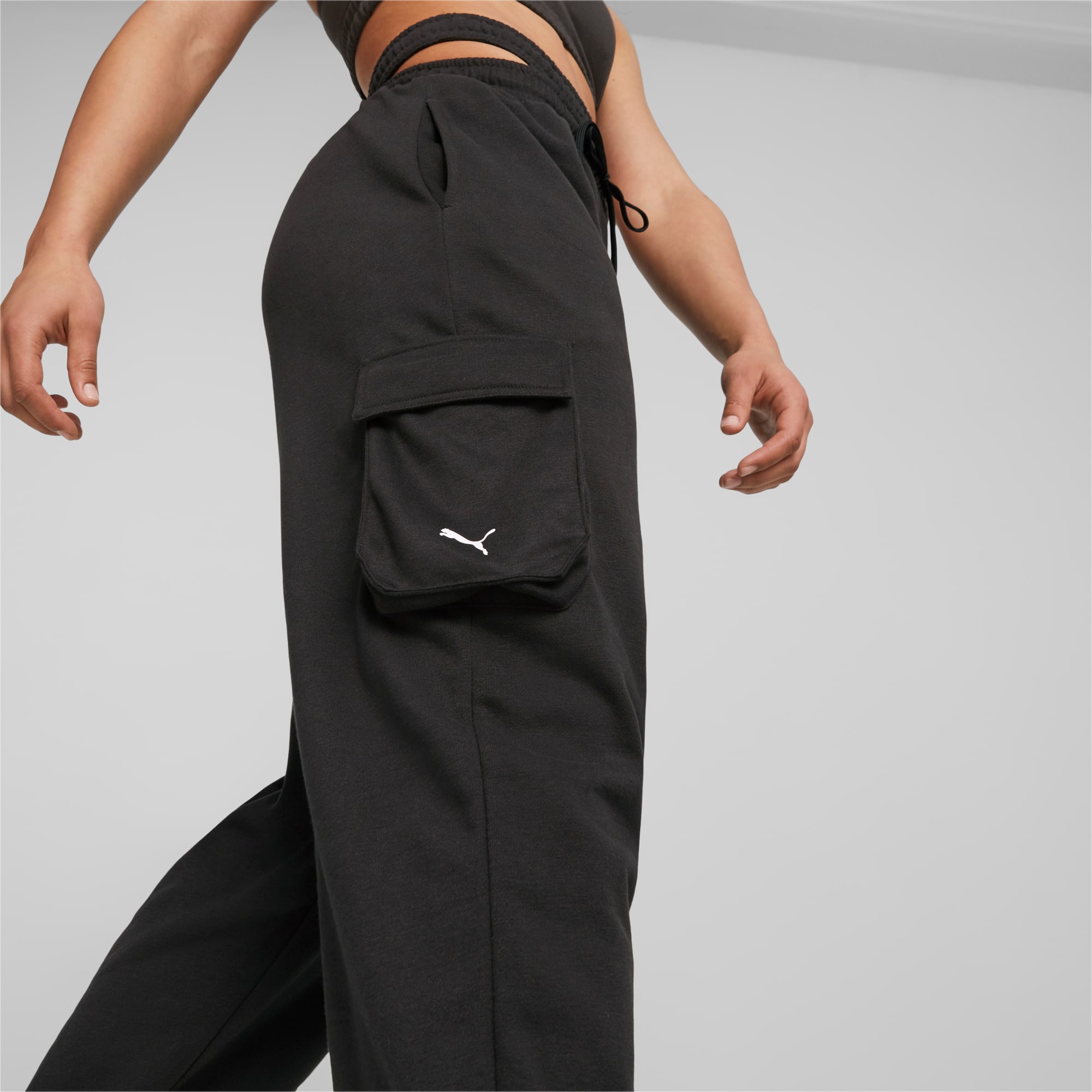 Puma Dry Cell Black Net Mesh Athletic Jogger Pants Women Size M NEW wi -  beyond exchange