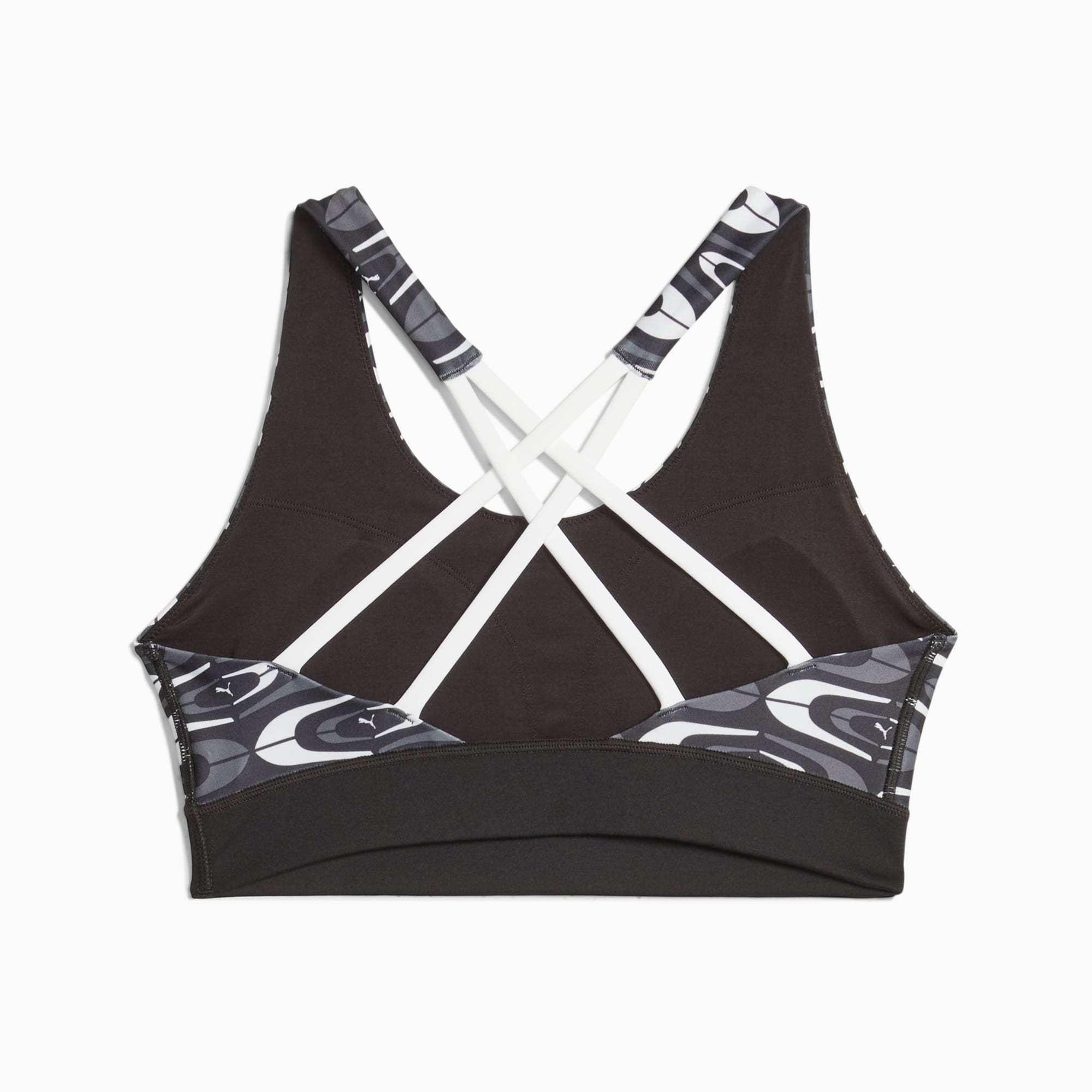 Adjustable Strap Sports Bra 308, Black & White