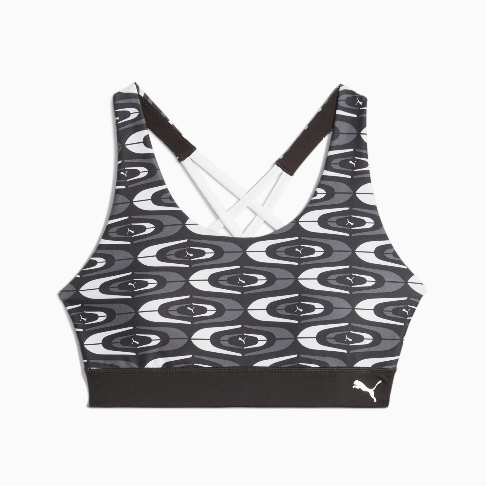 DAZY Women's Athletic Bra With Letter Printed Strap