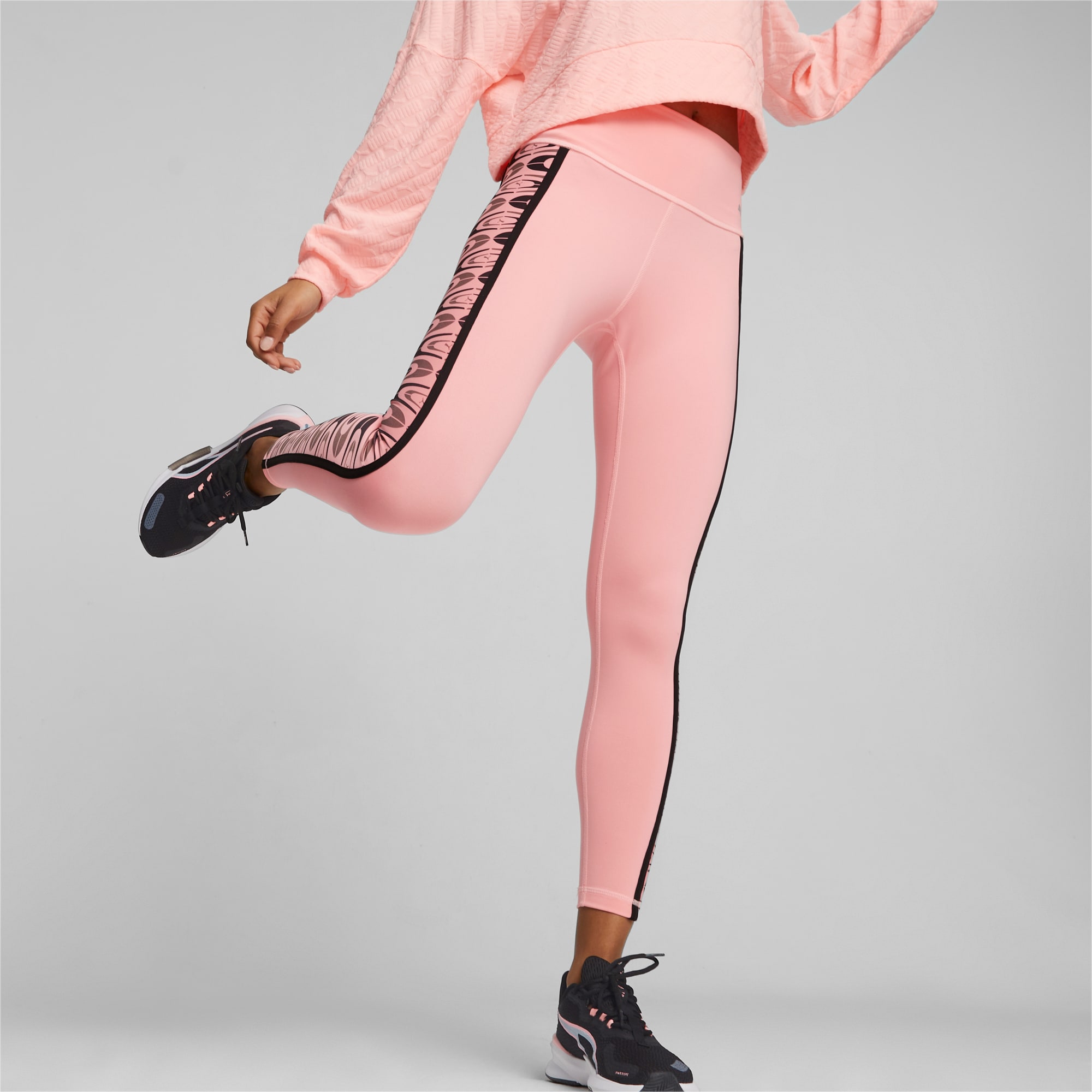 Victoria Secret Pink Yoga Full Length Legging Side Stripe Logo