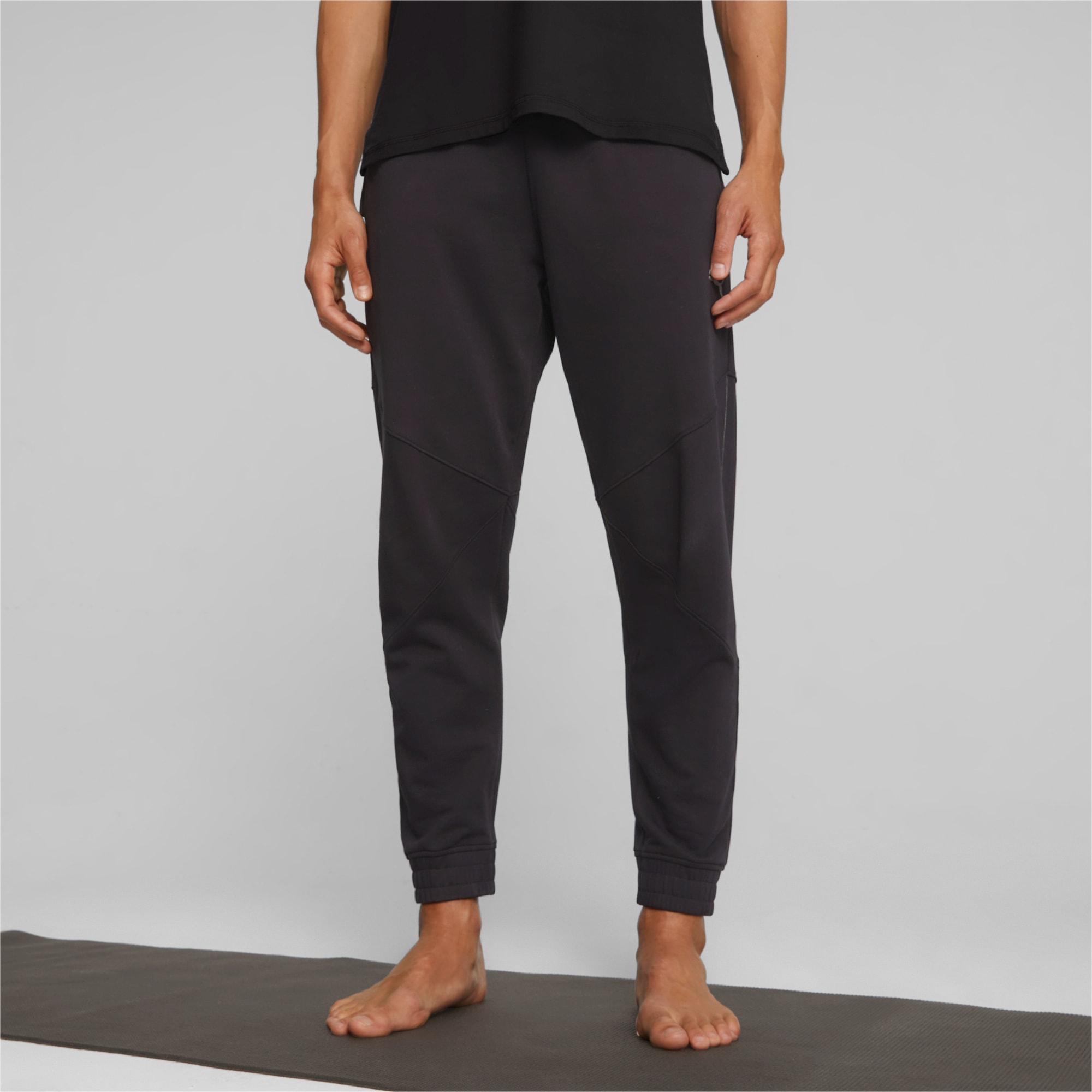 Puma black joggers mens sales