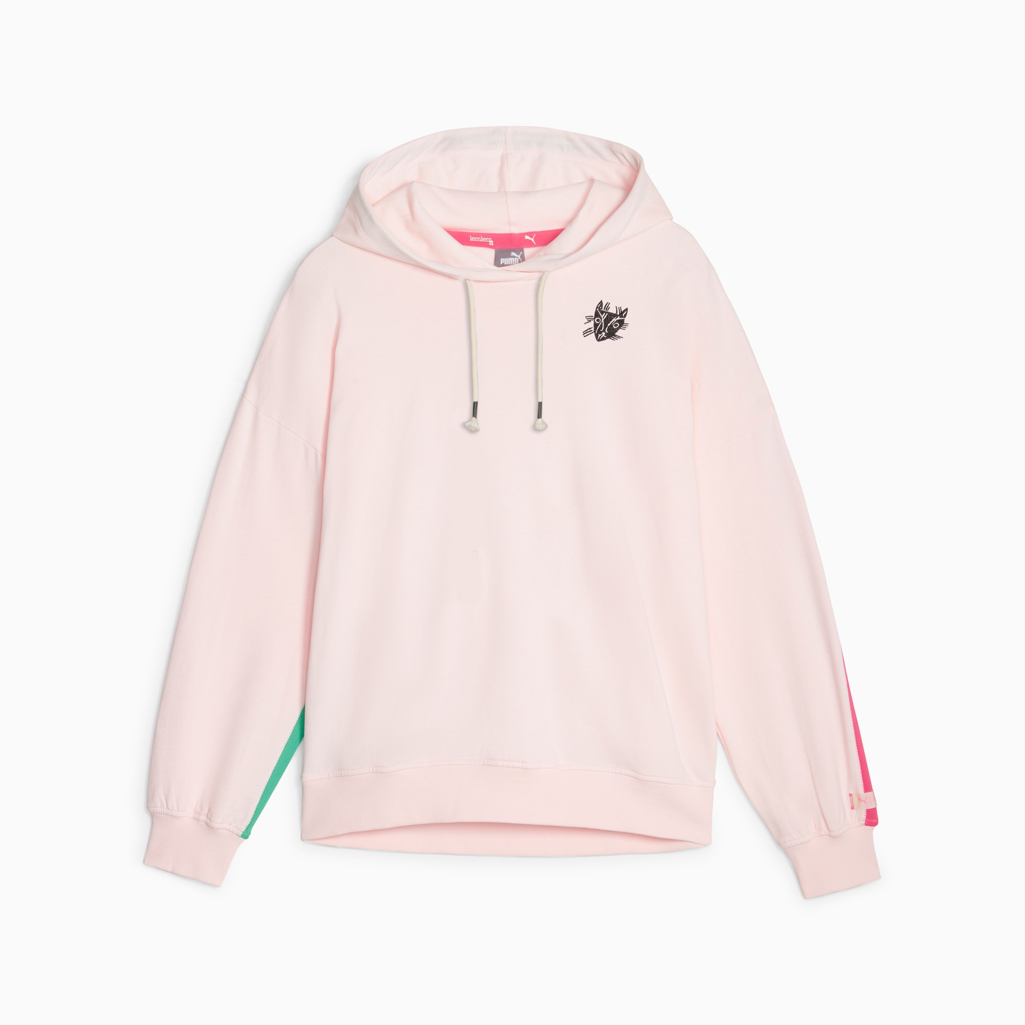 PUMA Girls' Fleece No. 1 Logo Pullover Hoodie, Light Pastel Pink