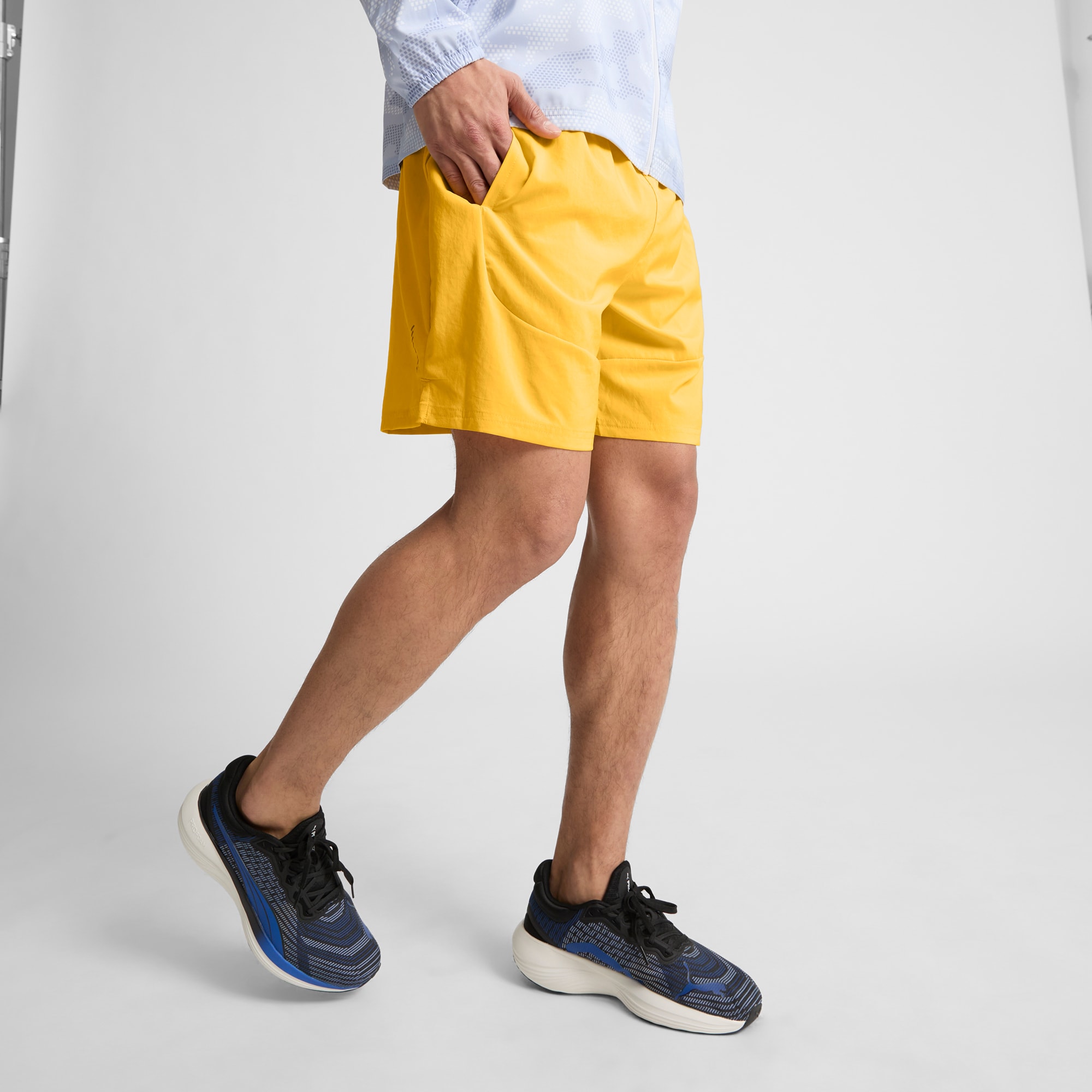 PUMA Run Favorites 7 Running Shorts Men s Yellow Sizzle Size XL