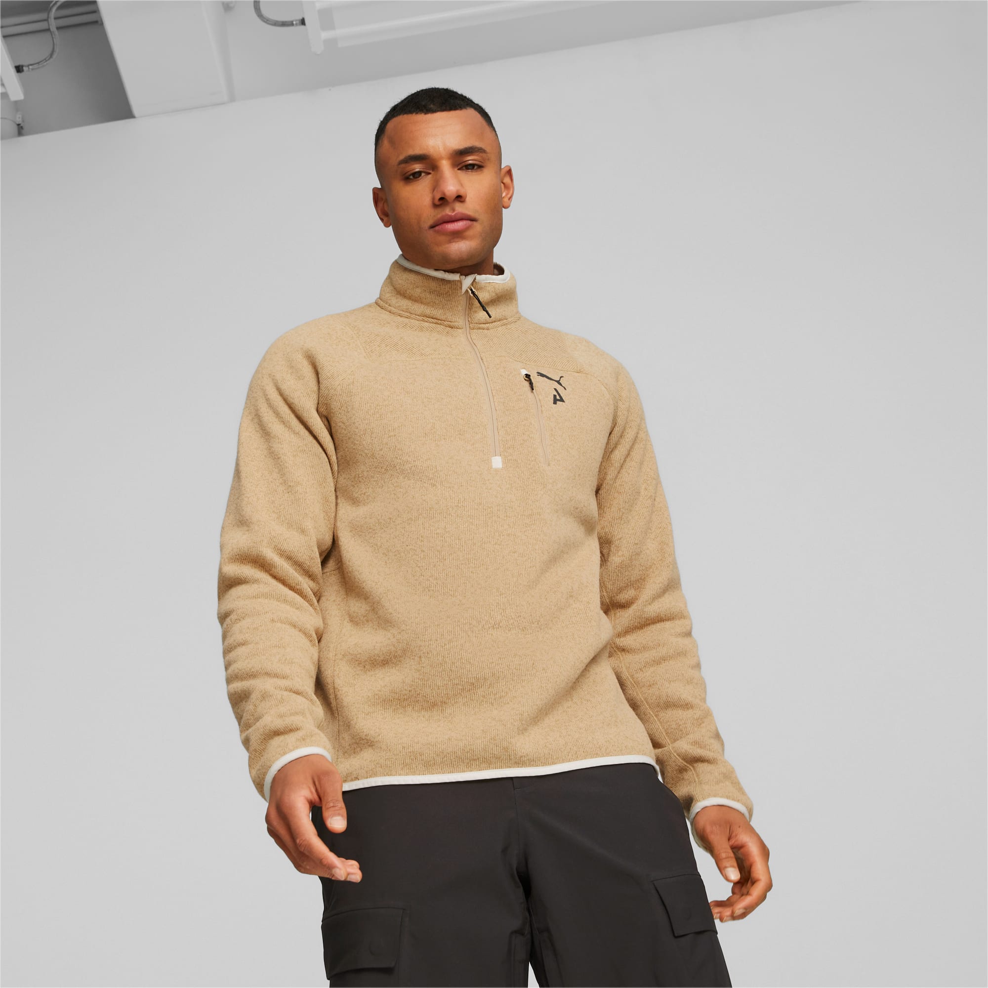 Felpa con mezza zip new arrivals