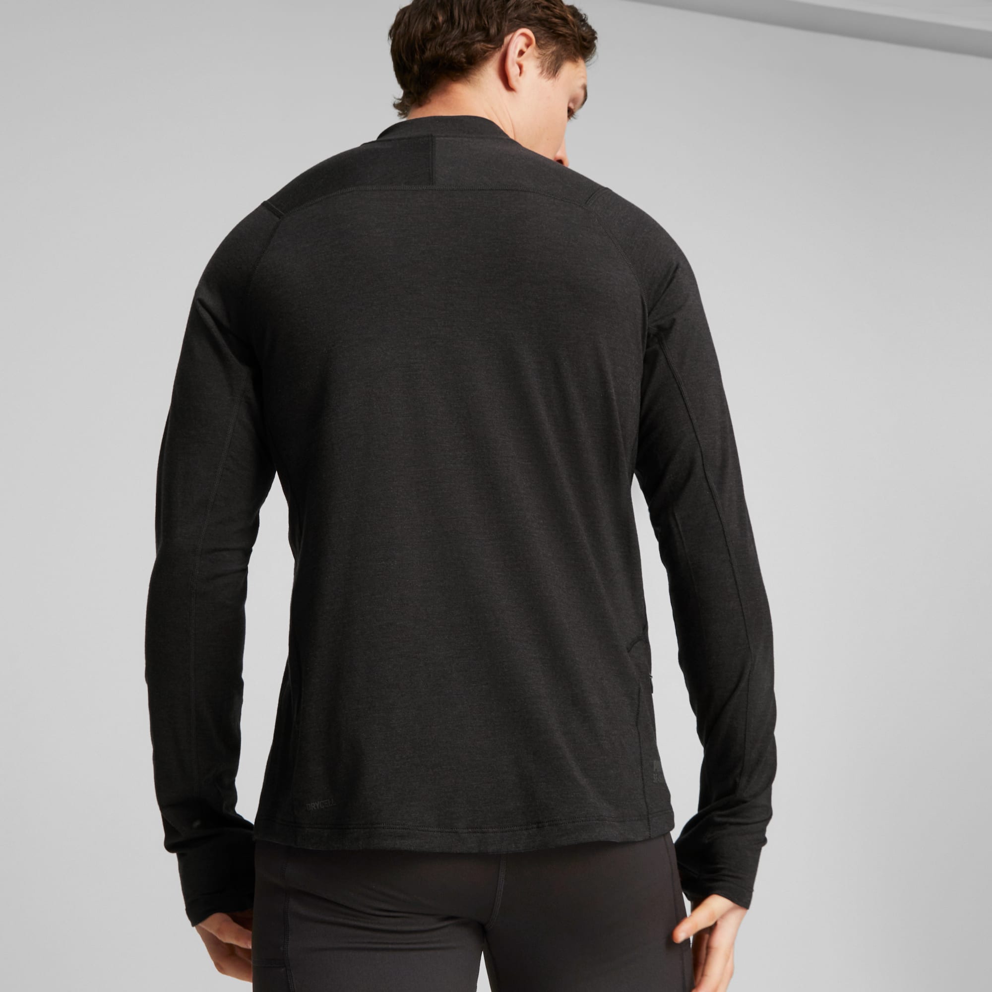 MEN'S SEAMLESS LONG SLEEVE TOP, Velvet Pine/Performance Black, Long Sleeve  Shirts