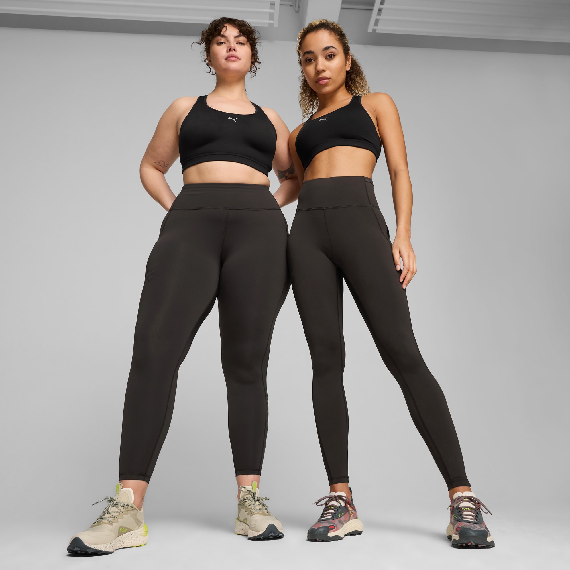 Buy Puma Run Graphic Long Womens Black Running Tights Online