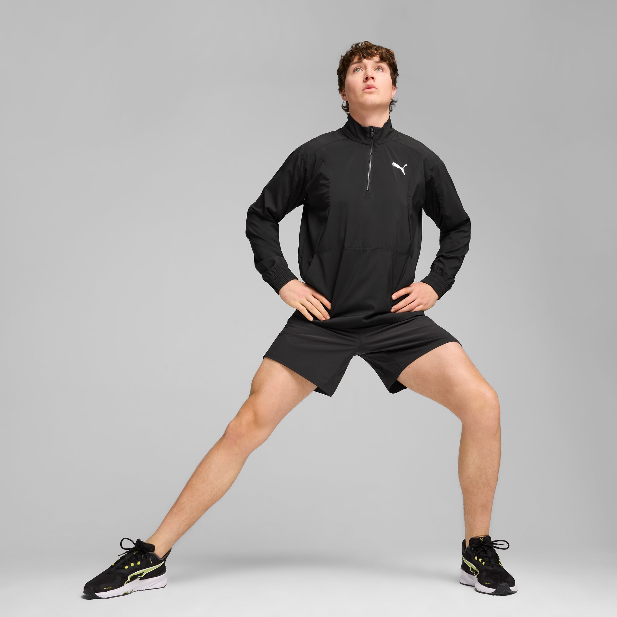 PUMA FIT Woven Men s Quarter Zip Sweater