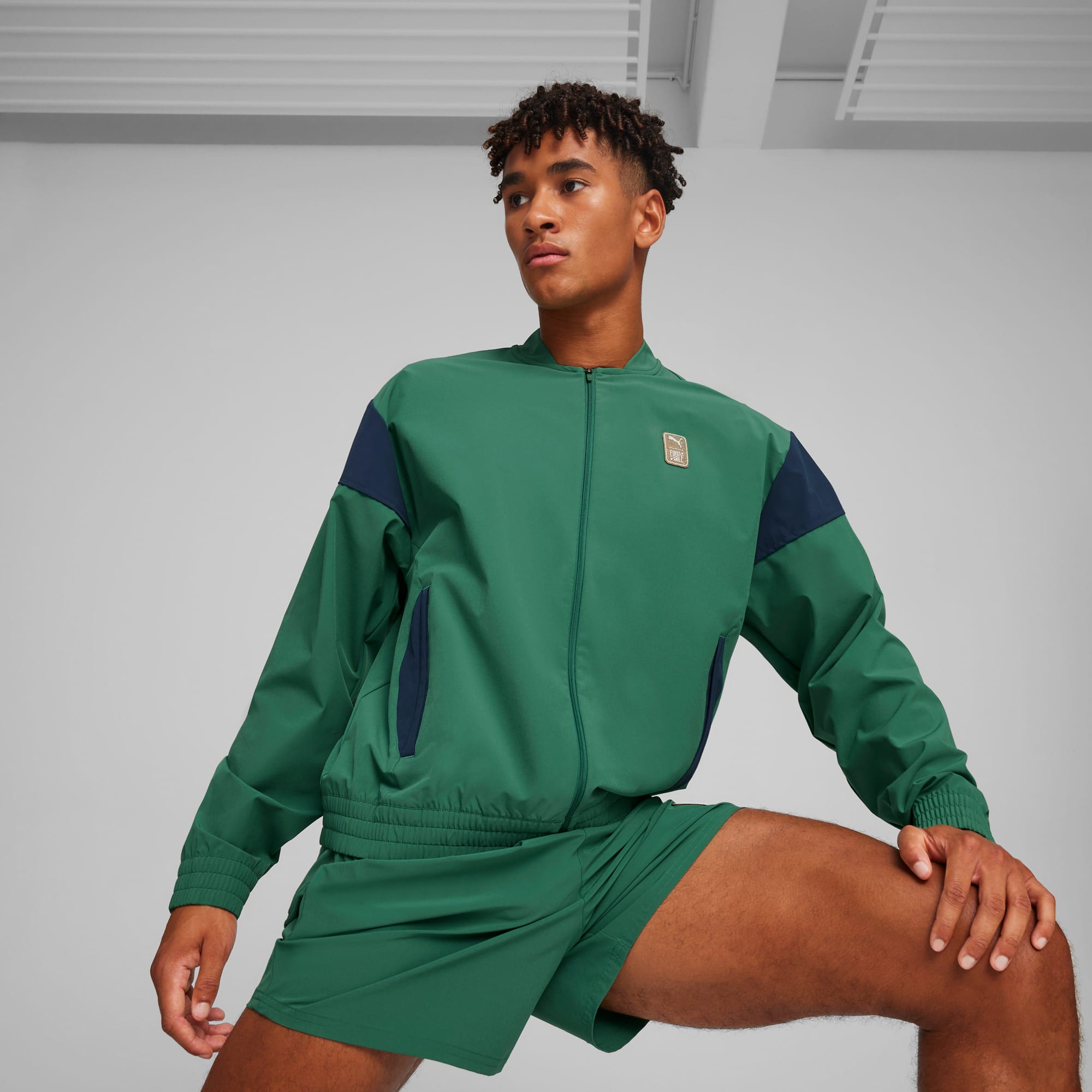 Puma jacket green sale