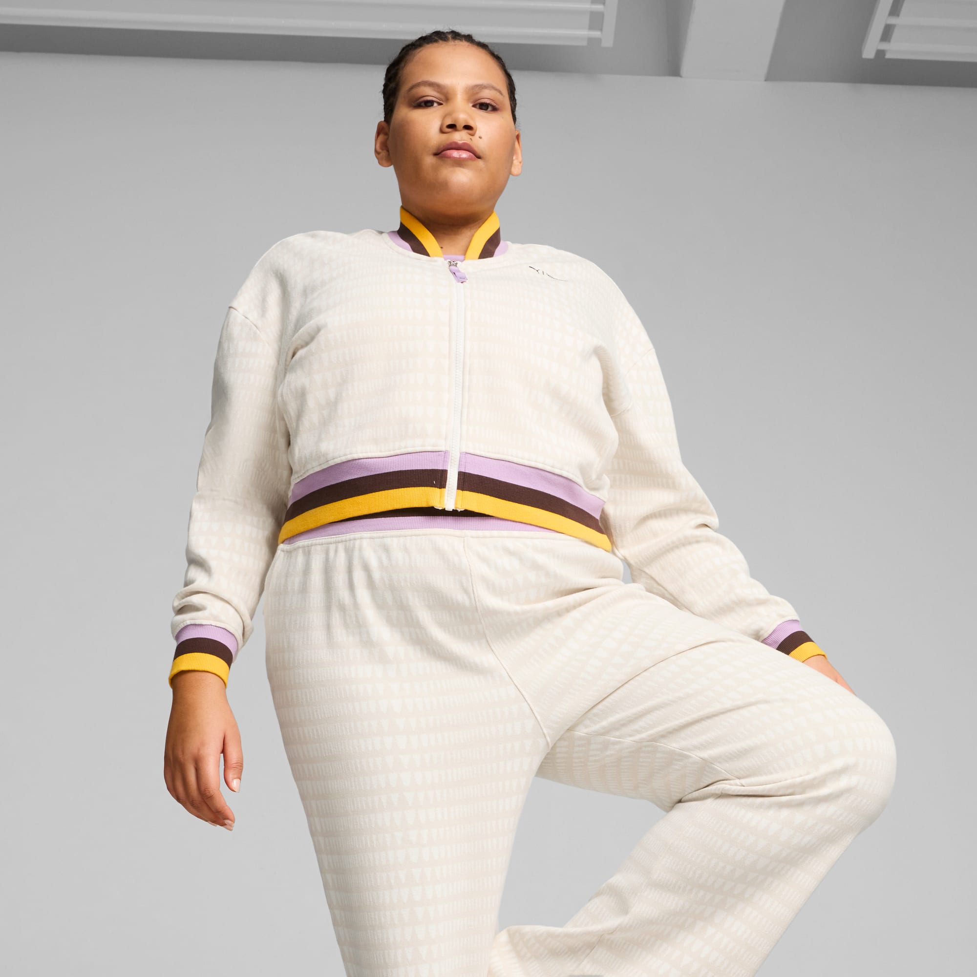 Veste puma top femme jaune