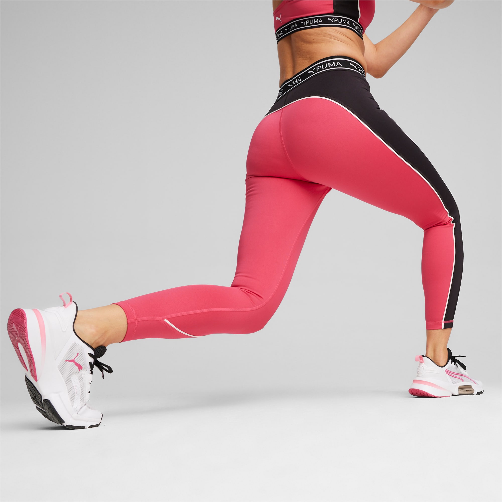 Buy Puma women sportswear fit brand logo training legging pink rose Online