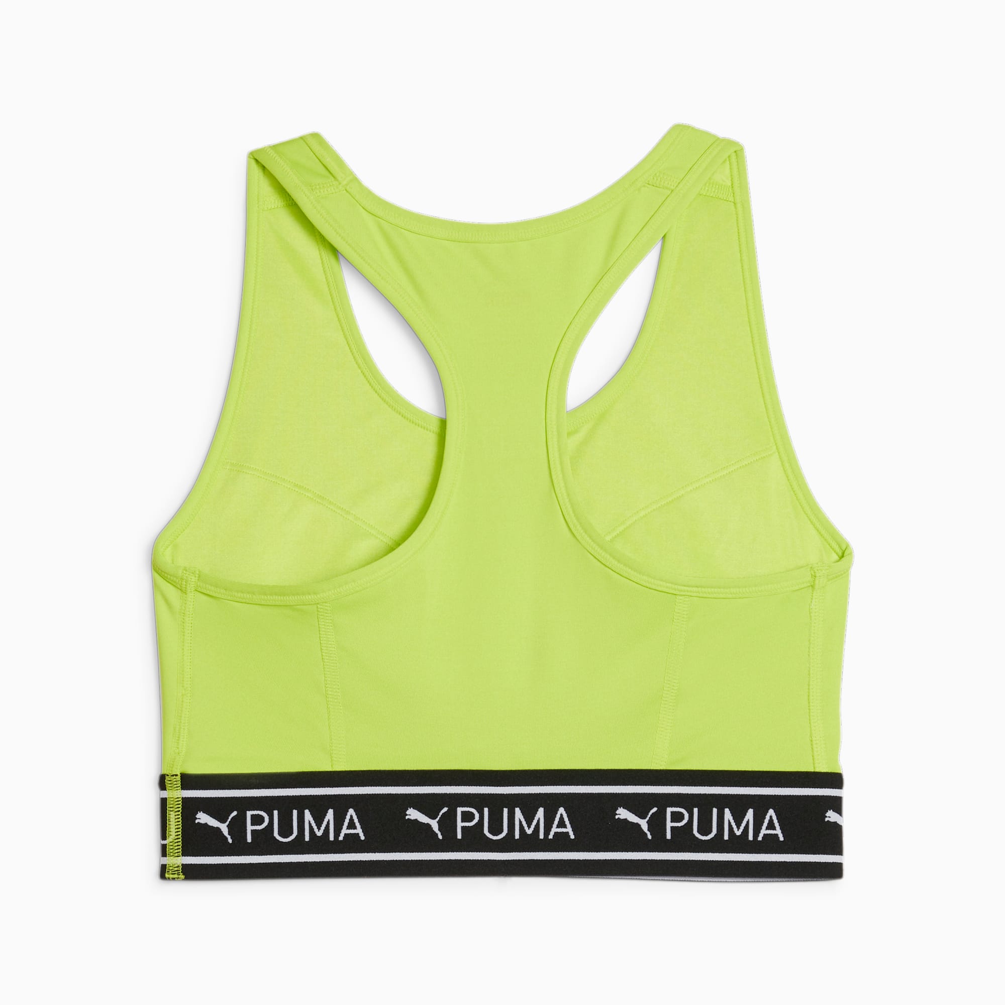 Puma INDIVIDUALBLAZE HIGH NECK BRA - Light support sports bra - dark  night/fast yellow/dark blue 